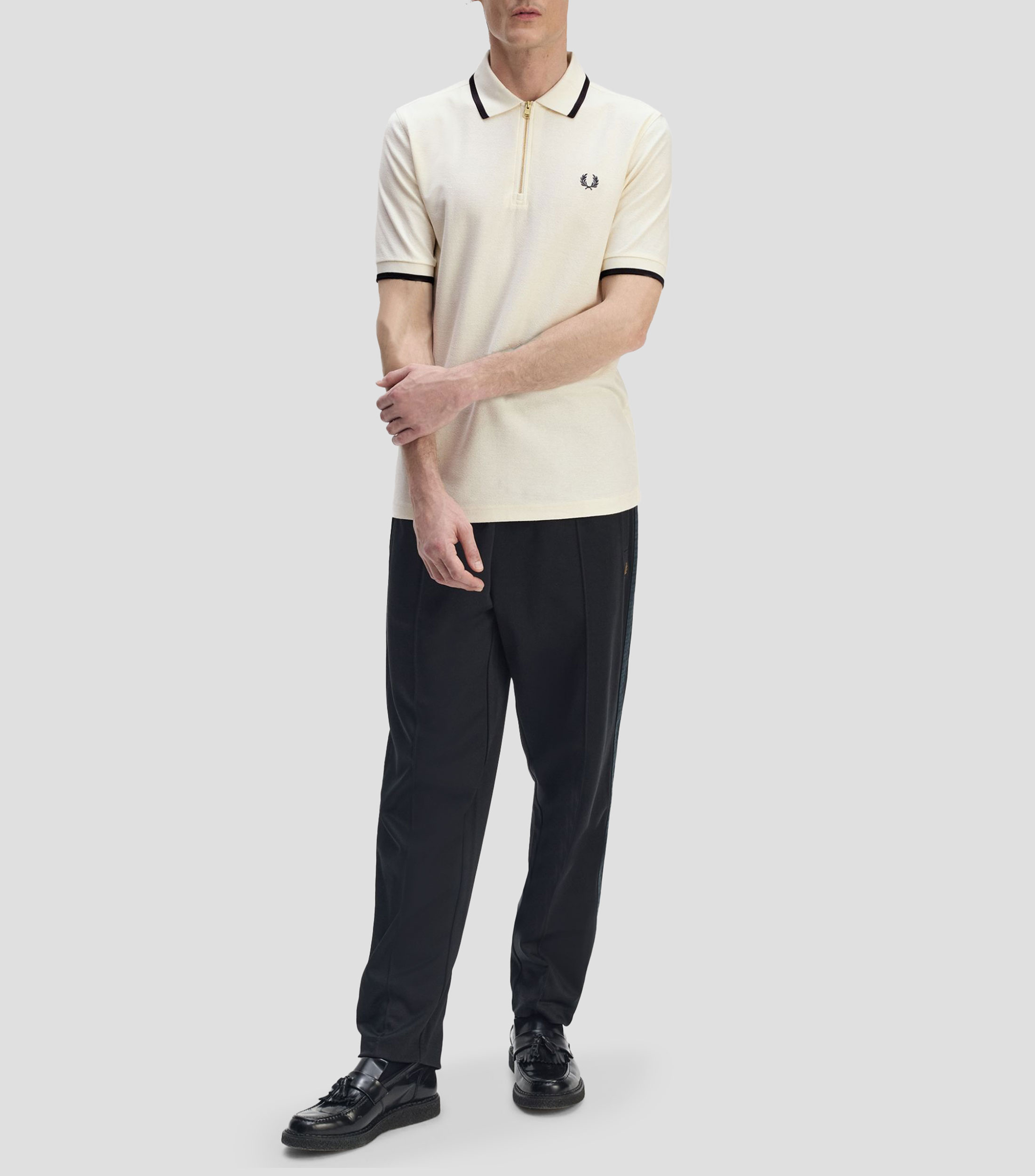 Playera tipo polo manga corta sólida Hombre