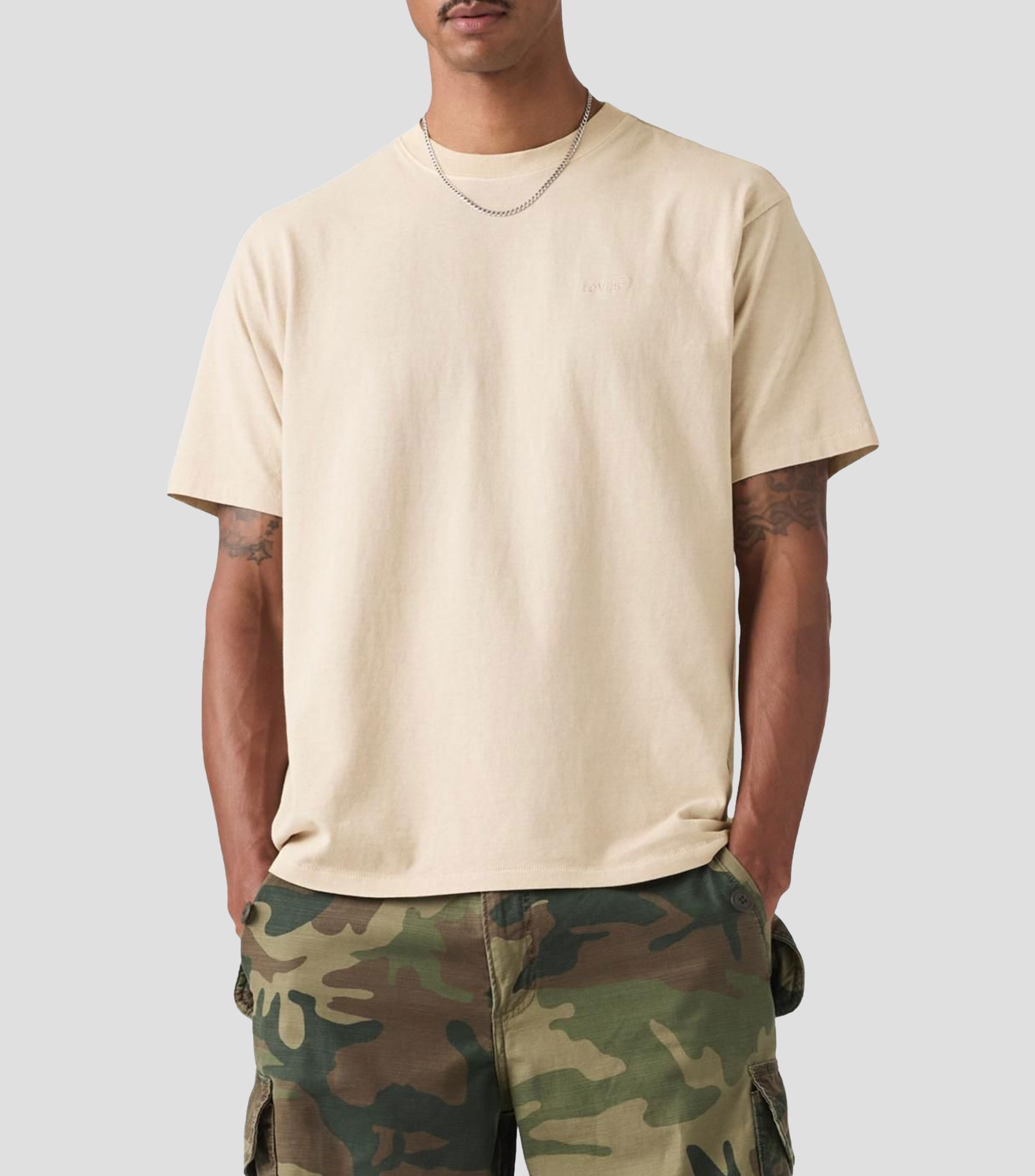 Playera cuello redondo manga corta lisa Hombre