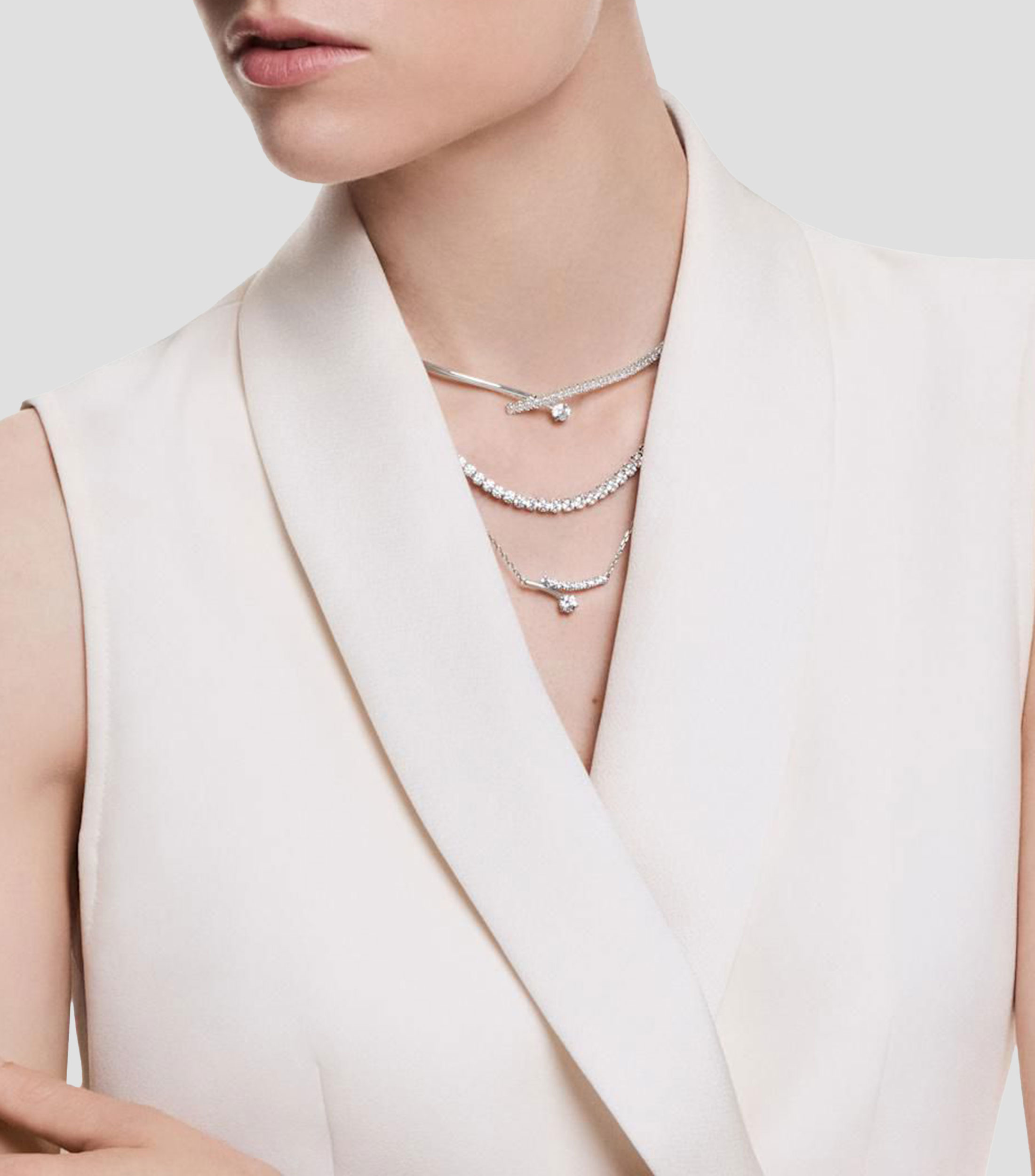 Collar de barra curvada con cristal colgante Matrix Mujer