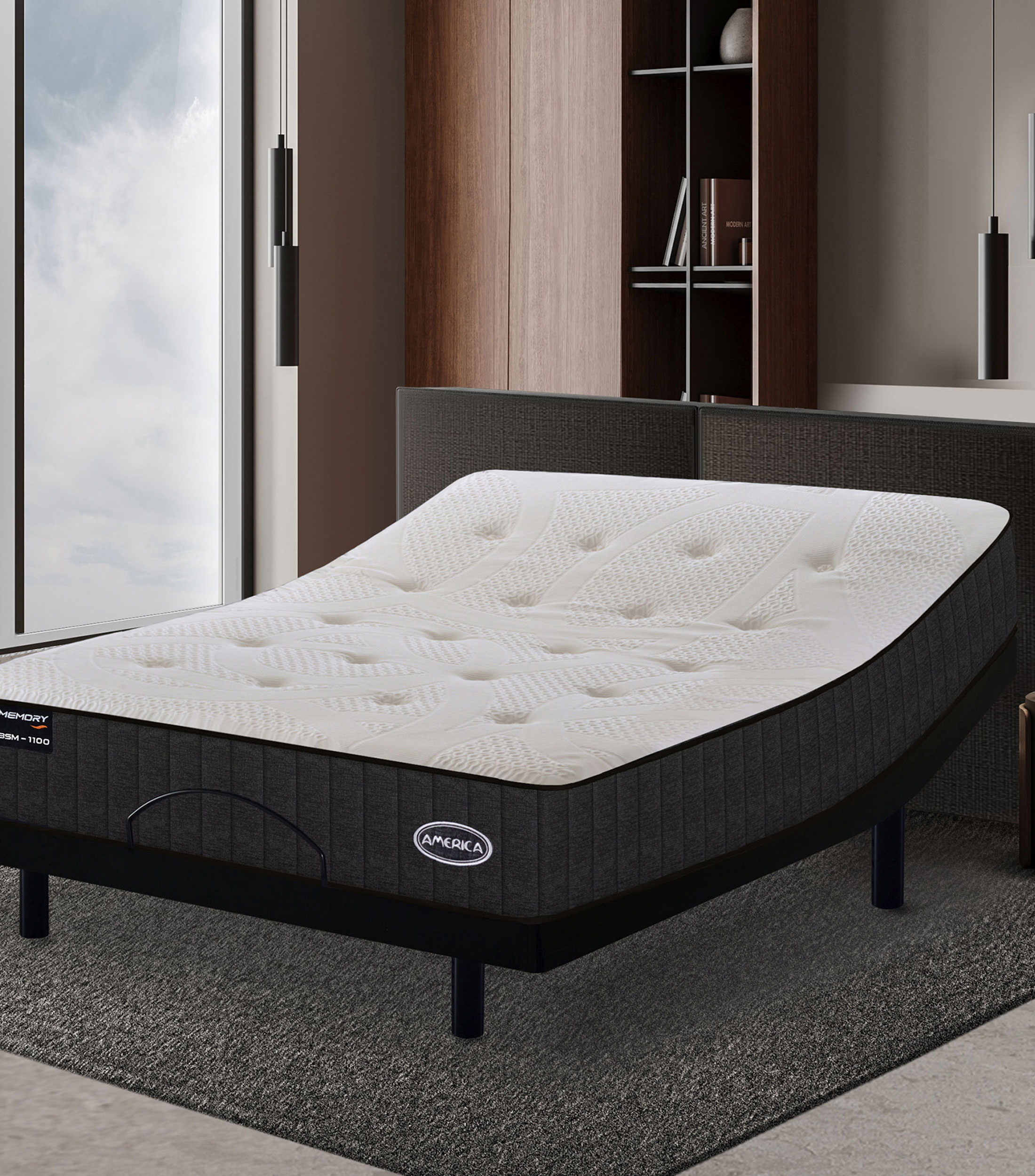 Set de Cama Eléctrica y Colchón Queen Size
