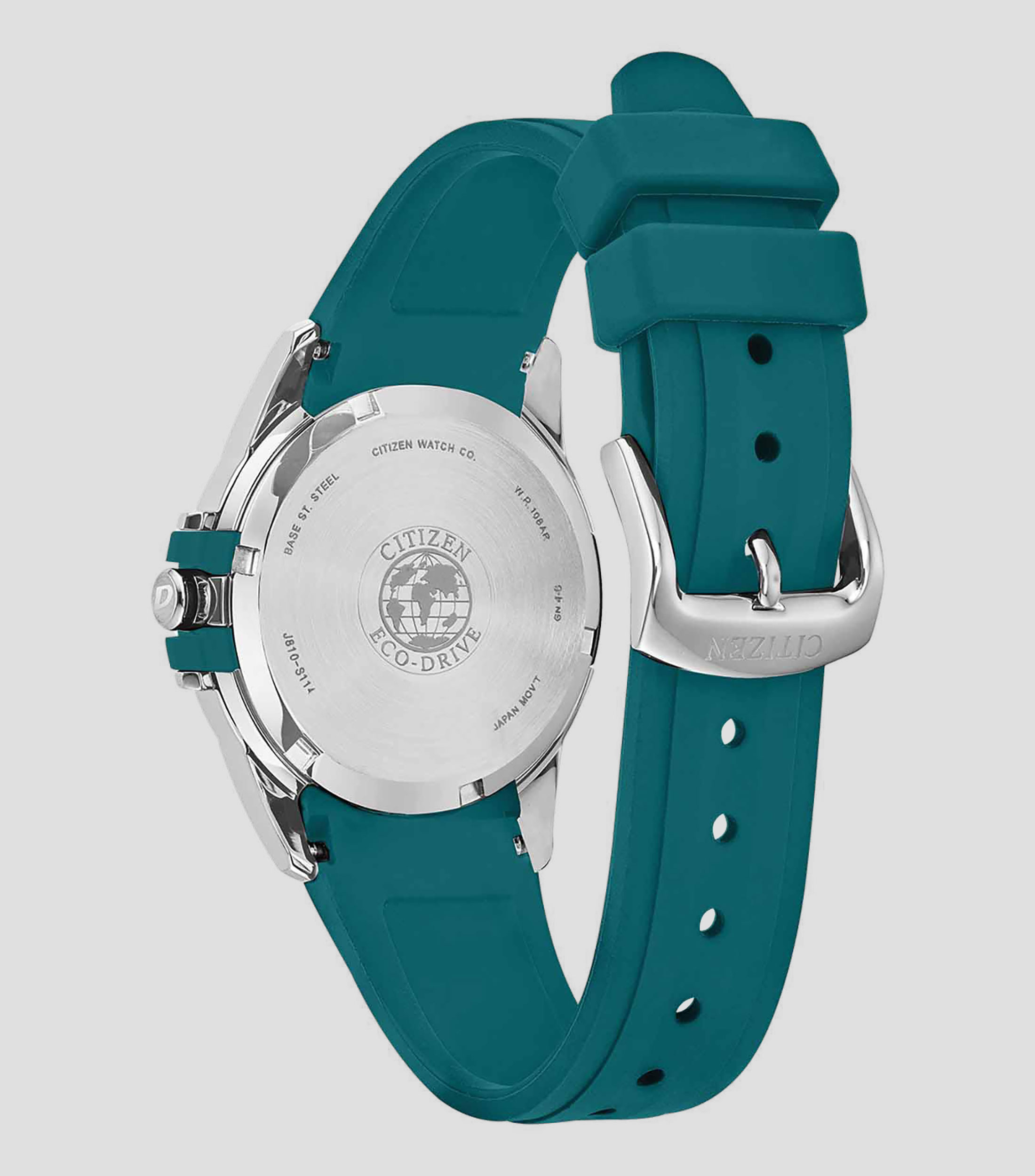 Reloj para mujer Veya Deportivo Verde, Plateado