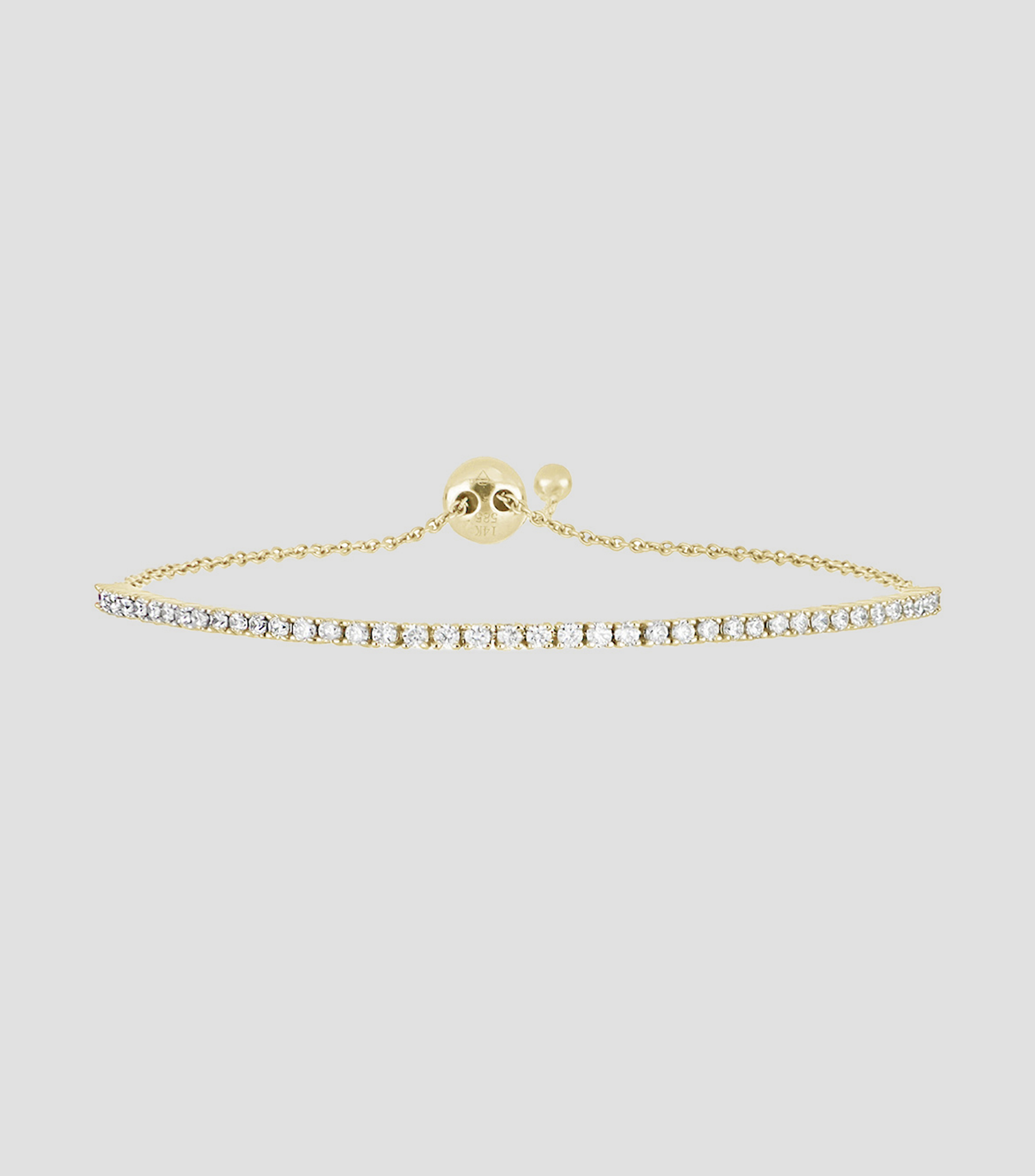 Pulsera en Oro Amarillo de 14 Kilates con Diamante Mujer