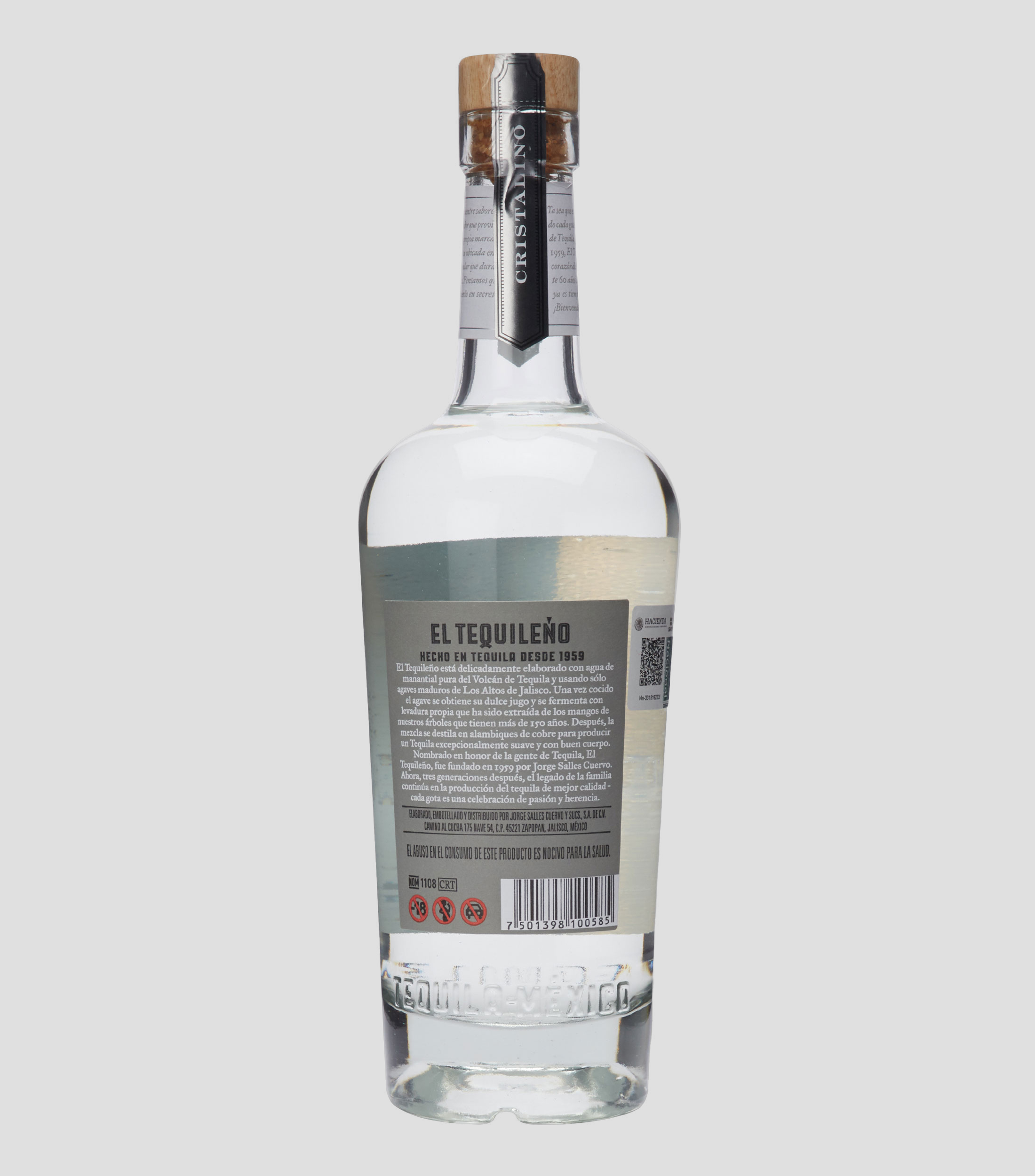 Tequila El Tequileno Cristalino Reposado, 750 ml