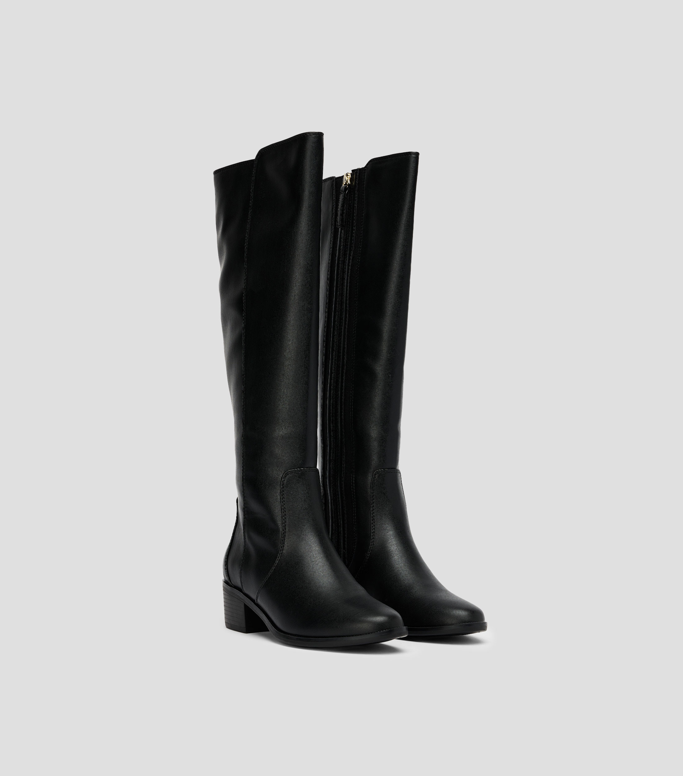 Botas largas casuales tacón medio media luna Mujer