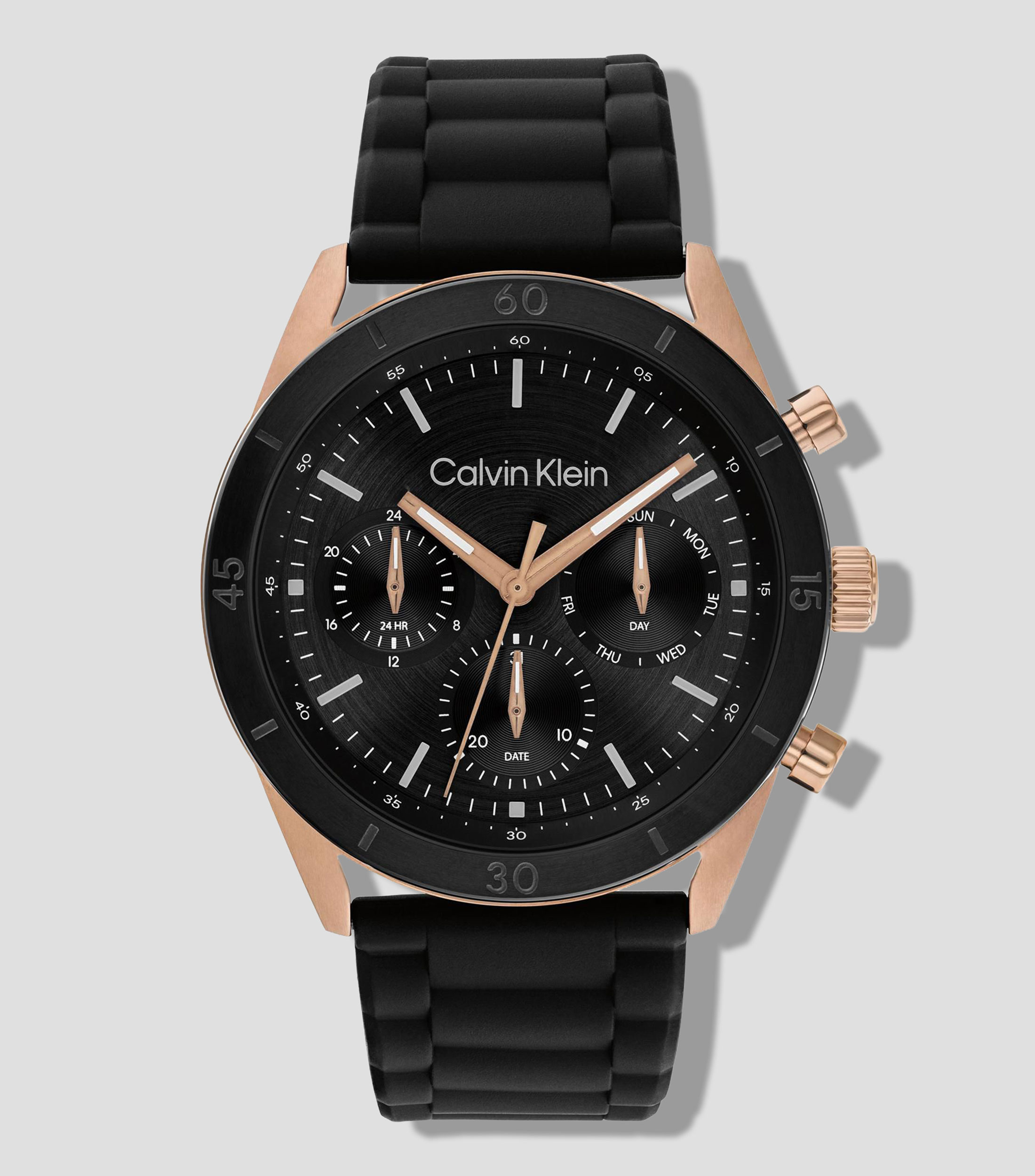 Reloj para hombre Performance Casual, Oro rosa, Negro