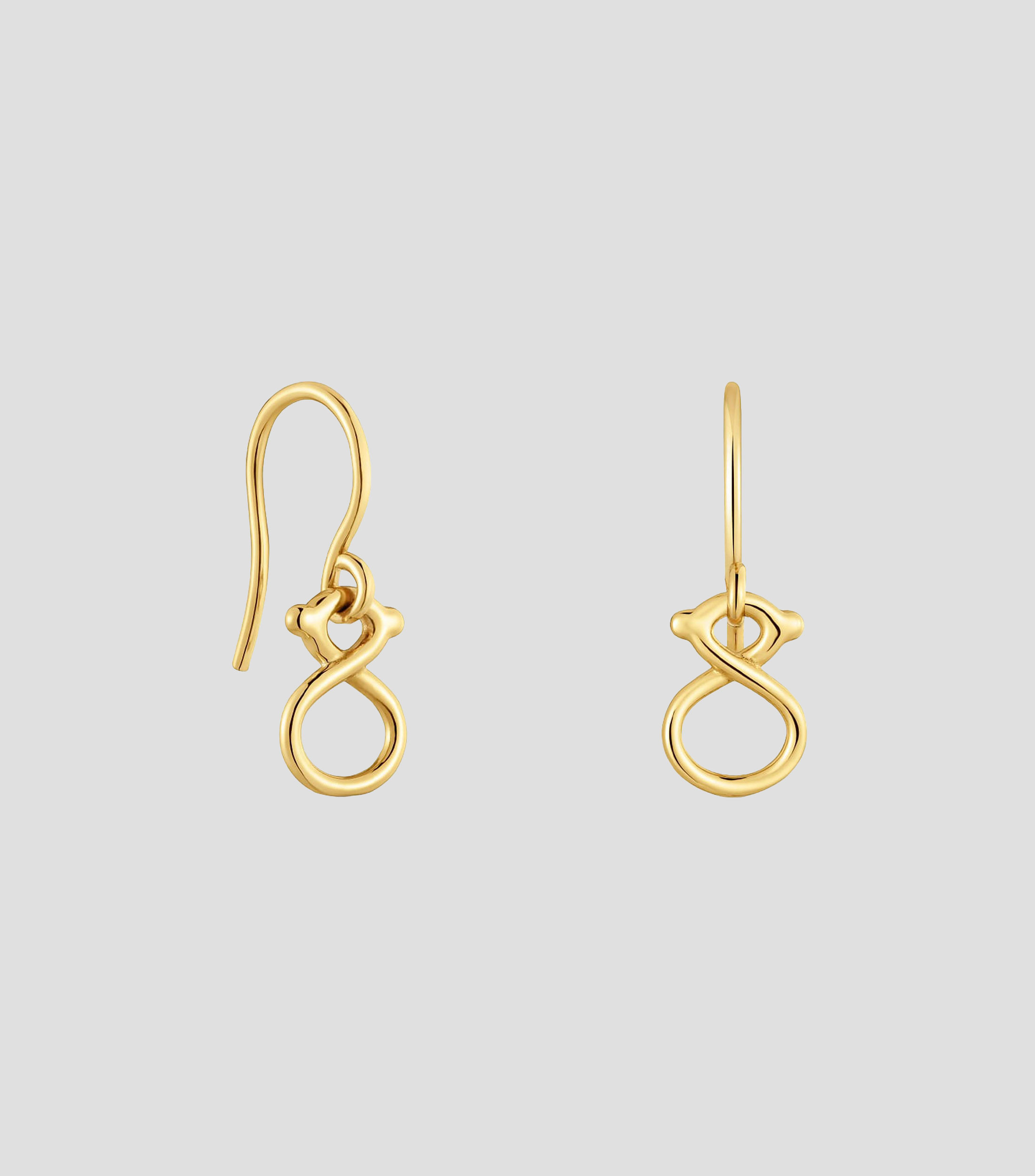 Aretes en Oro amarillo de 9 Kilates Infinity Mujer