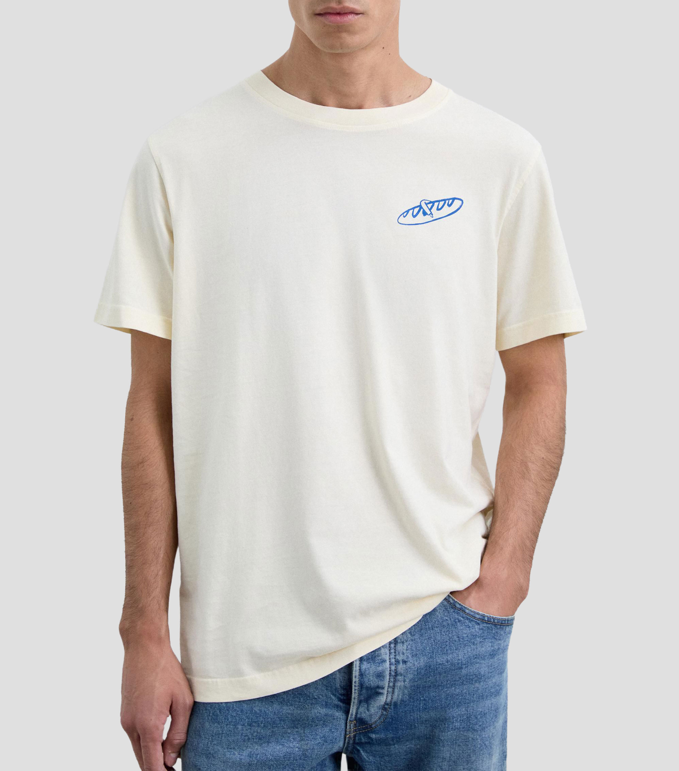 Playera de cuello redondo, manga corta y diseño estampado Hombre