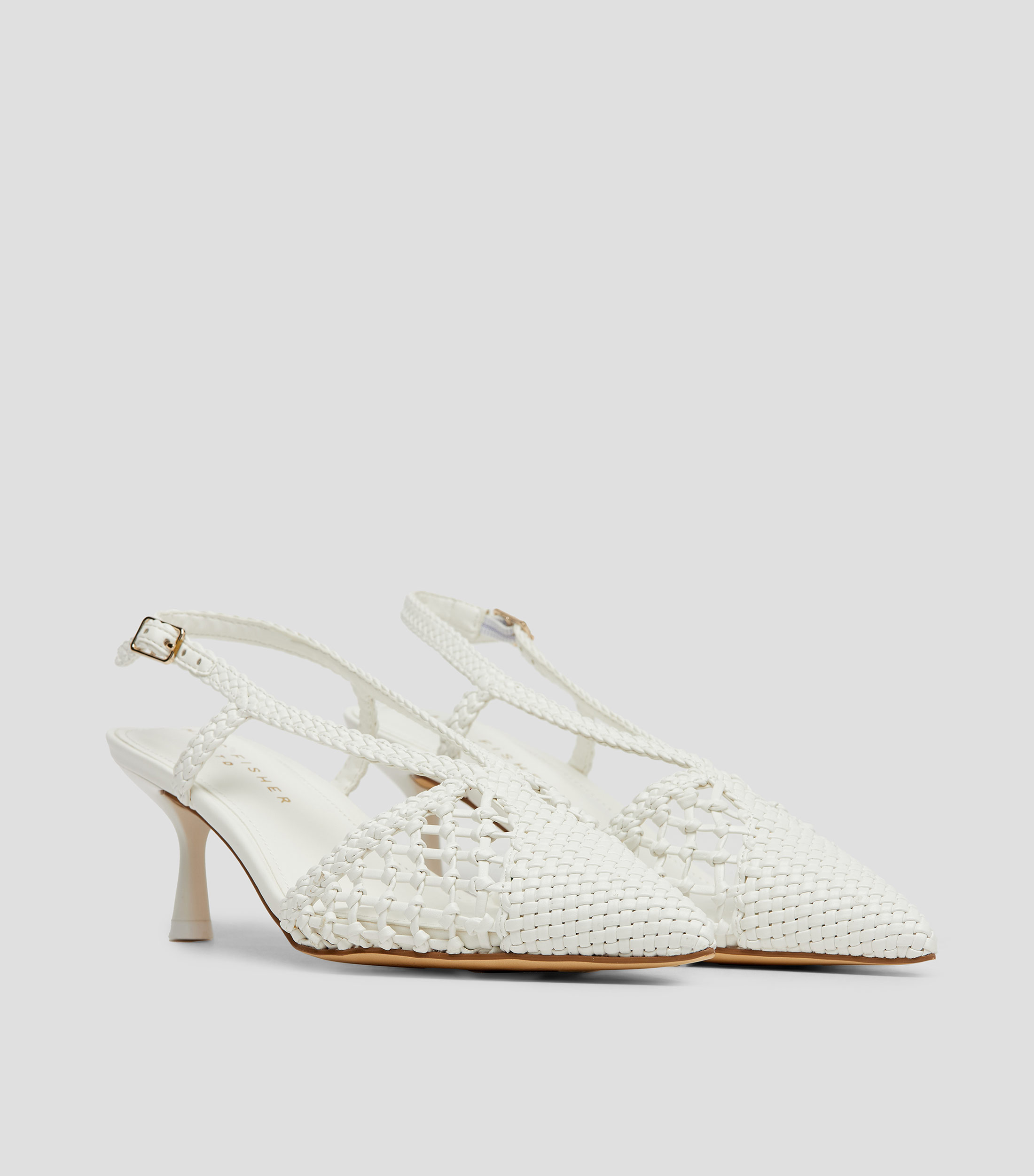 Zapatillas con tacón medio de aguja Mujer
