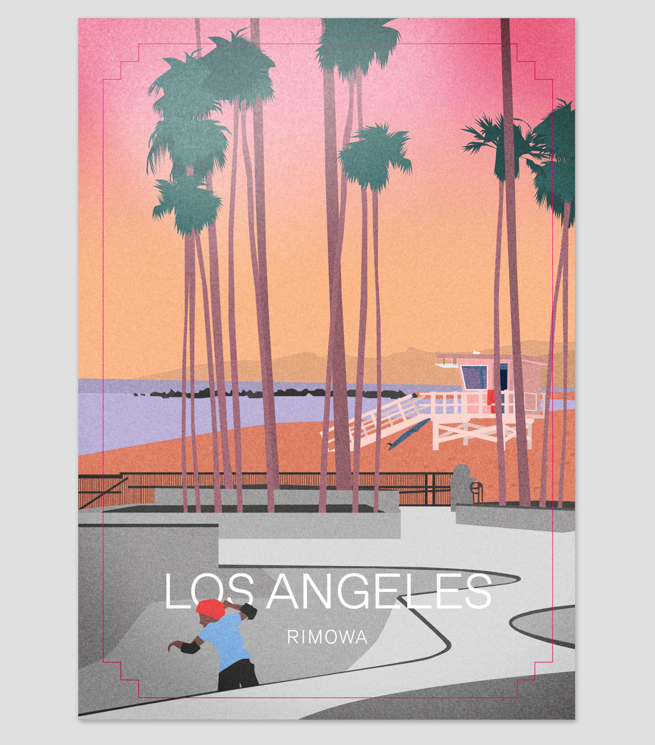 Sticker Los Angeles para Maleta Rigida