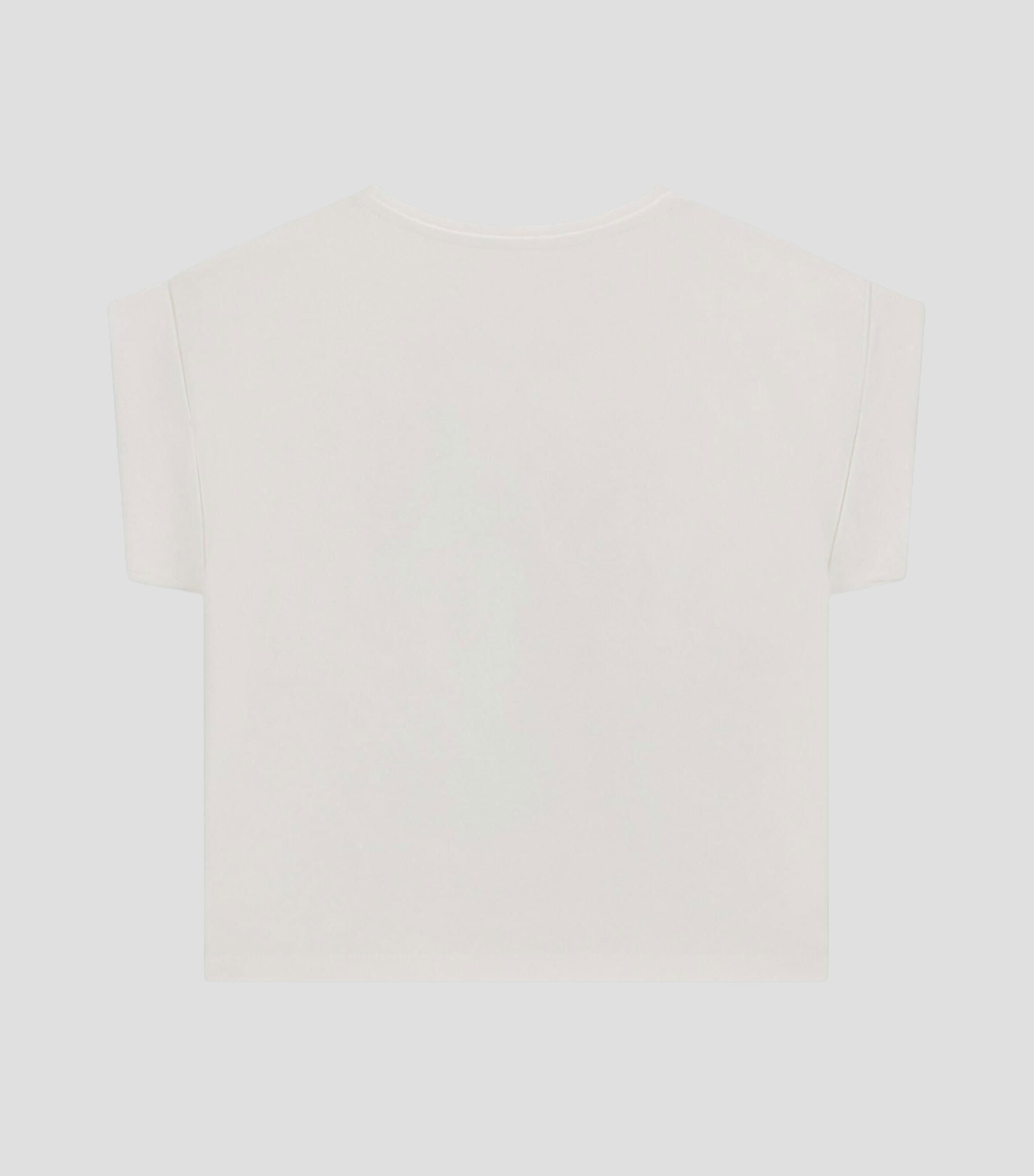 Playera cuello redondo manga corta con estampado Niña