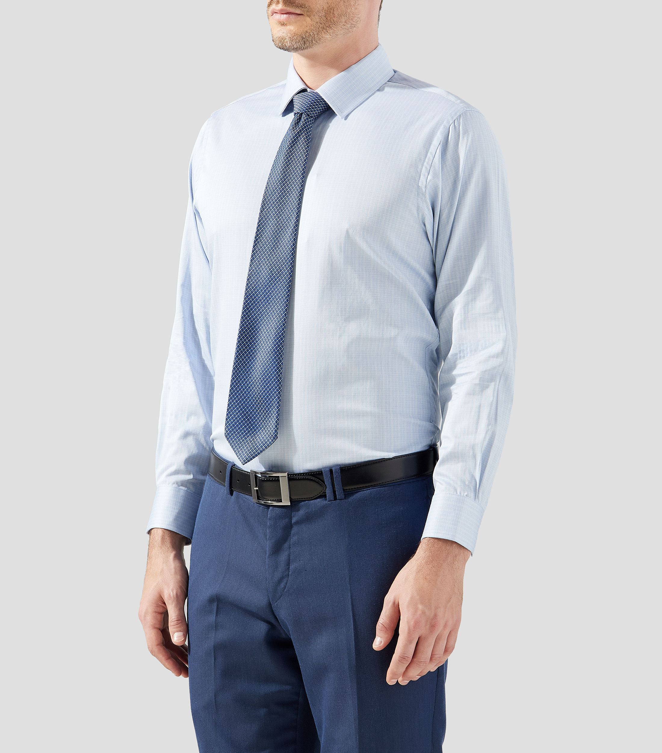 Camisa a cuadros manga larga Hombre