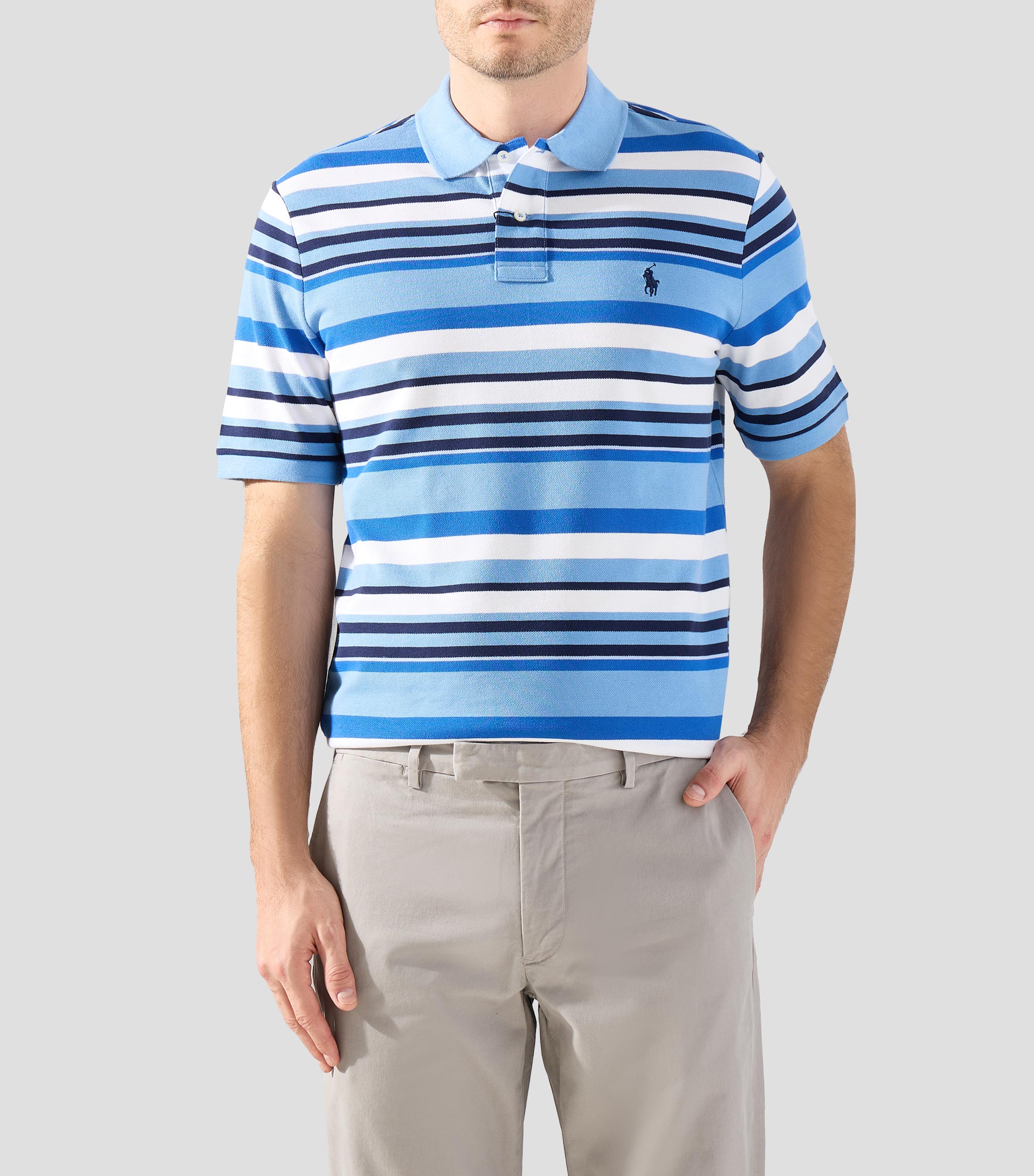 Playera Tipo Polo Manga Corta Diseño rayas Hombre