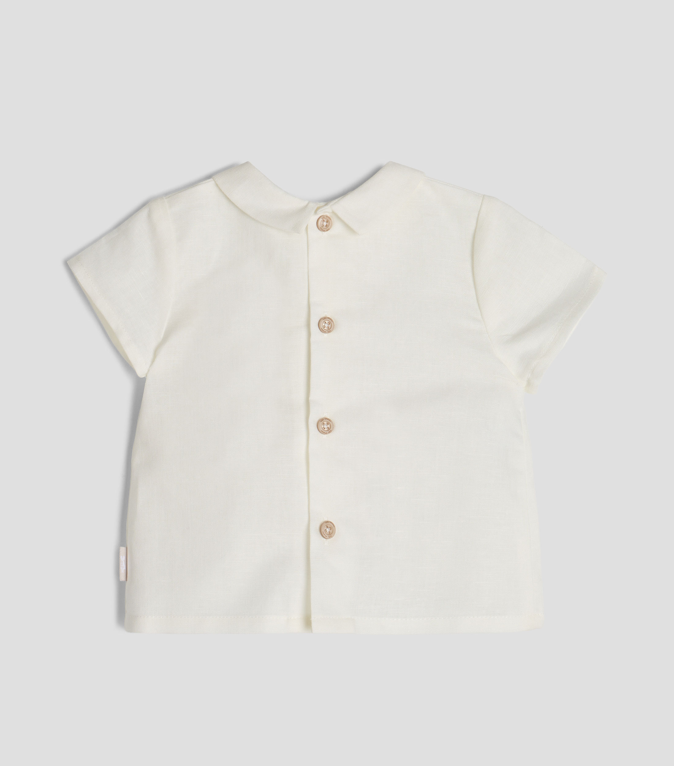 Camisa lisa con manga corta Bebé