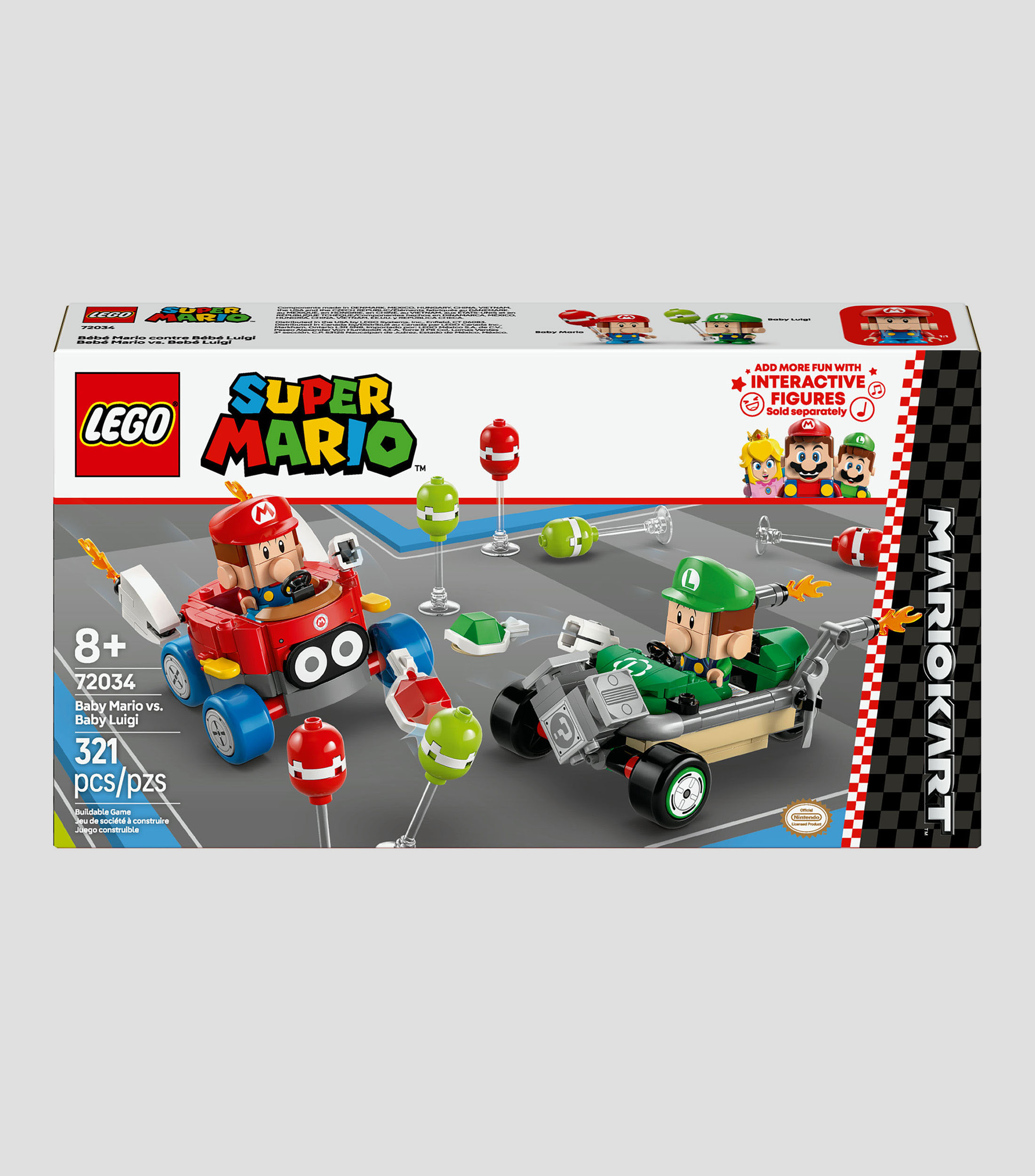 Lego Super Mario Mario Kart Bebé Mario vs. Bebé Luigi 72034