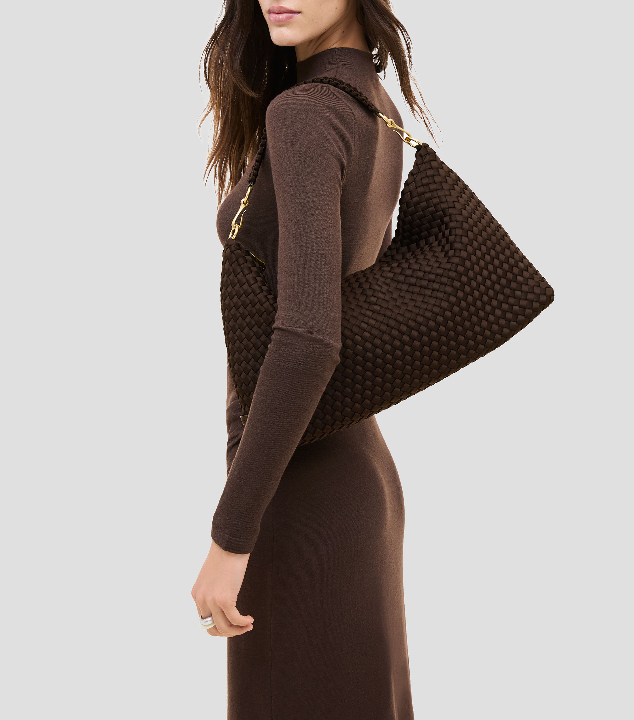 Bolsa shoulder café Porto Half-Moon lisa Mujer