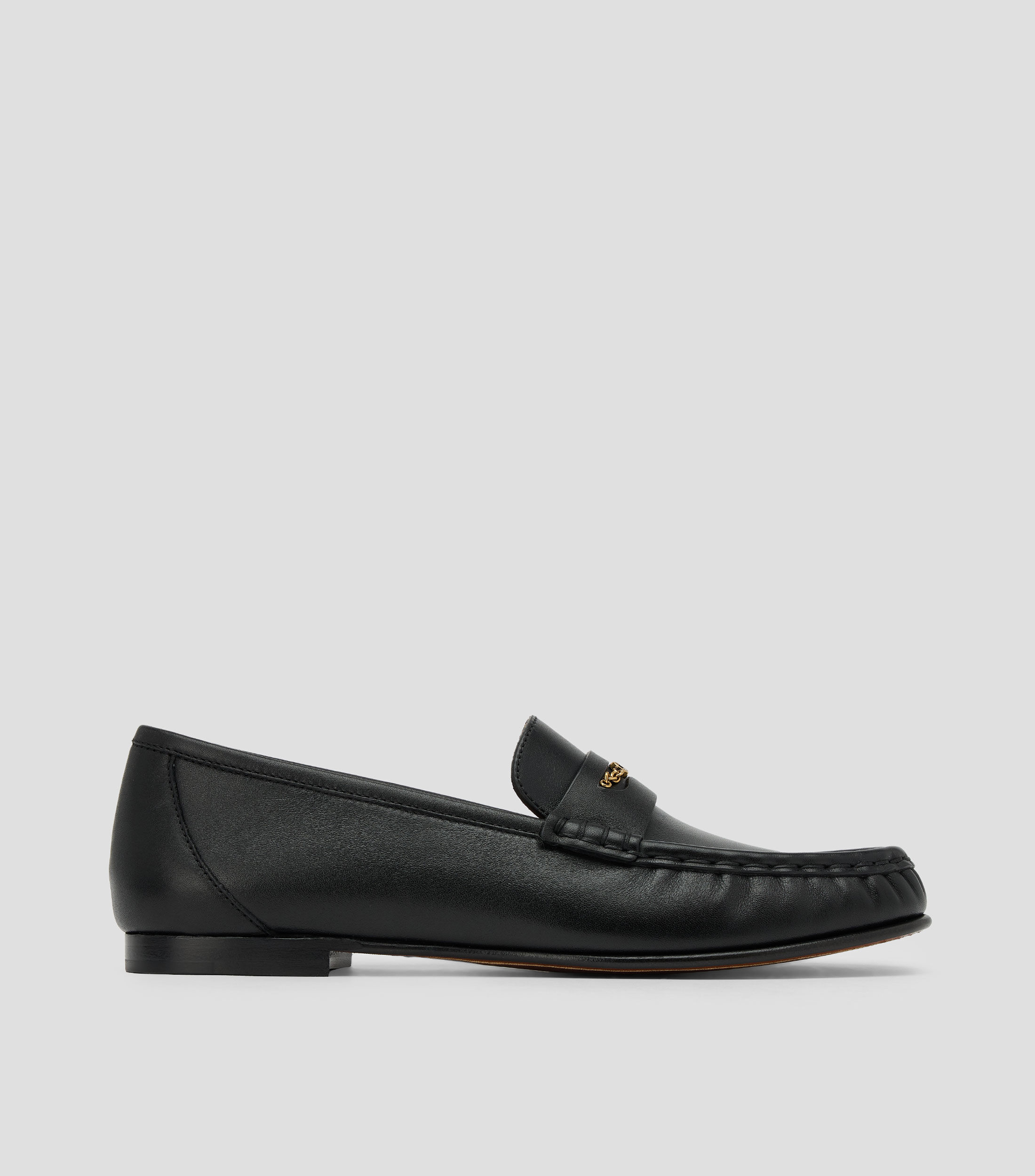 Mocasines Loafers en piel con cinta Mujer