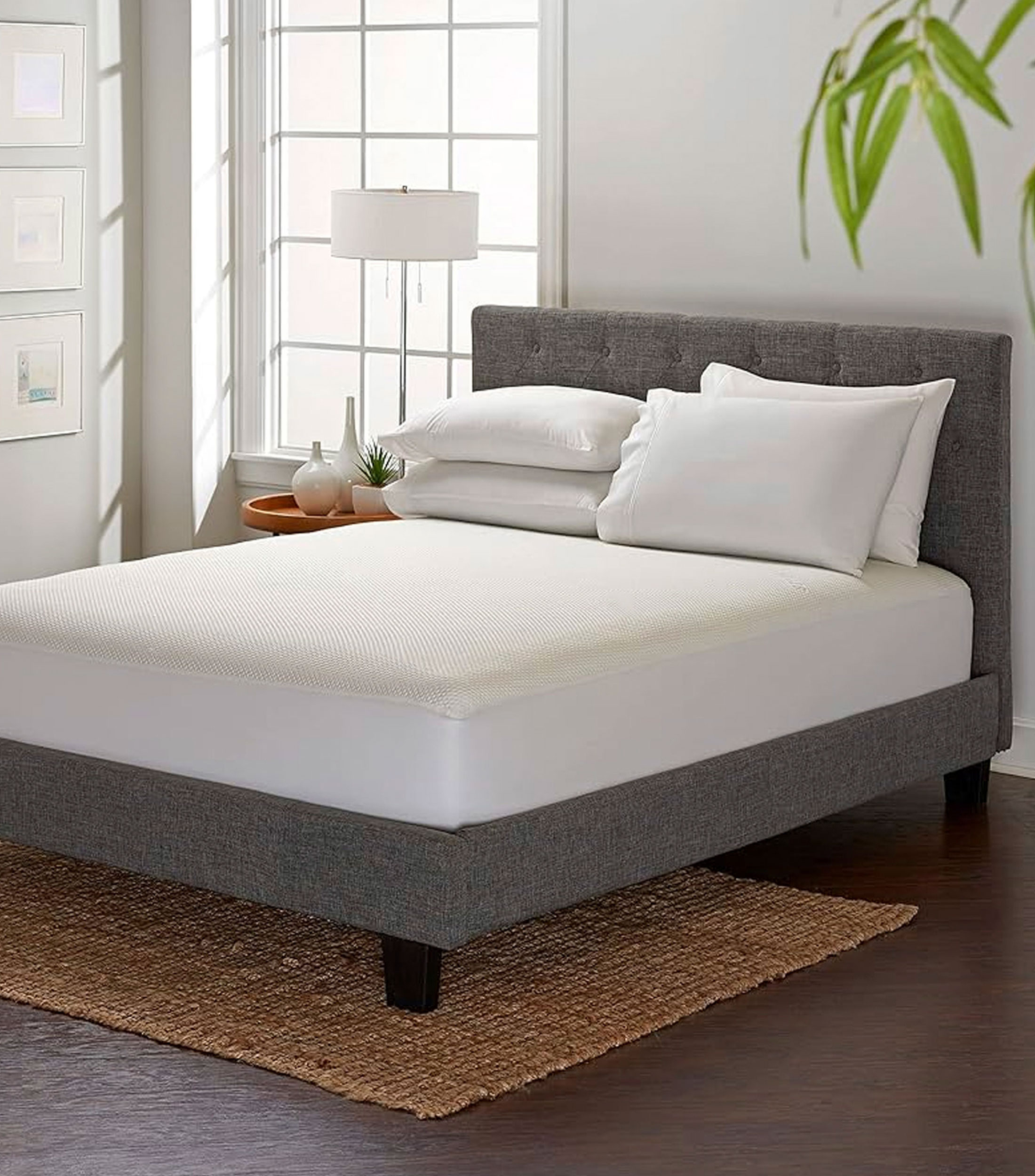 Cubre Colchon King Size Tencel Blanco