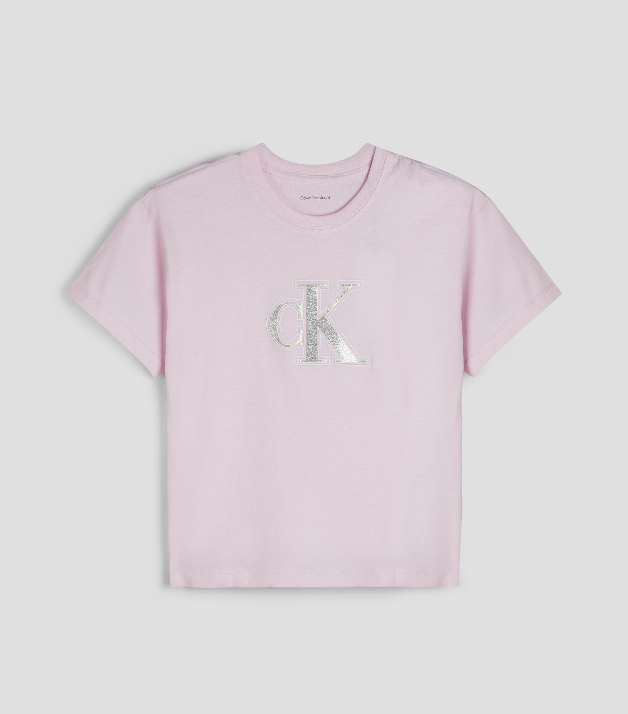 Playera de cuello redondo con manga corta estampada Niña