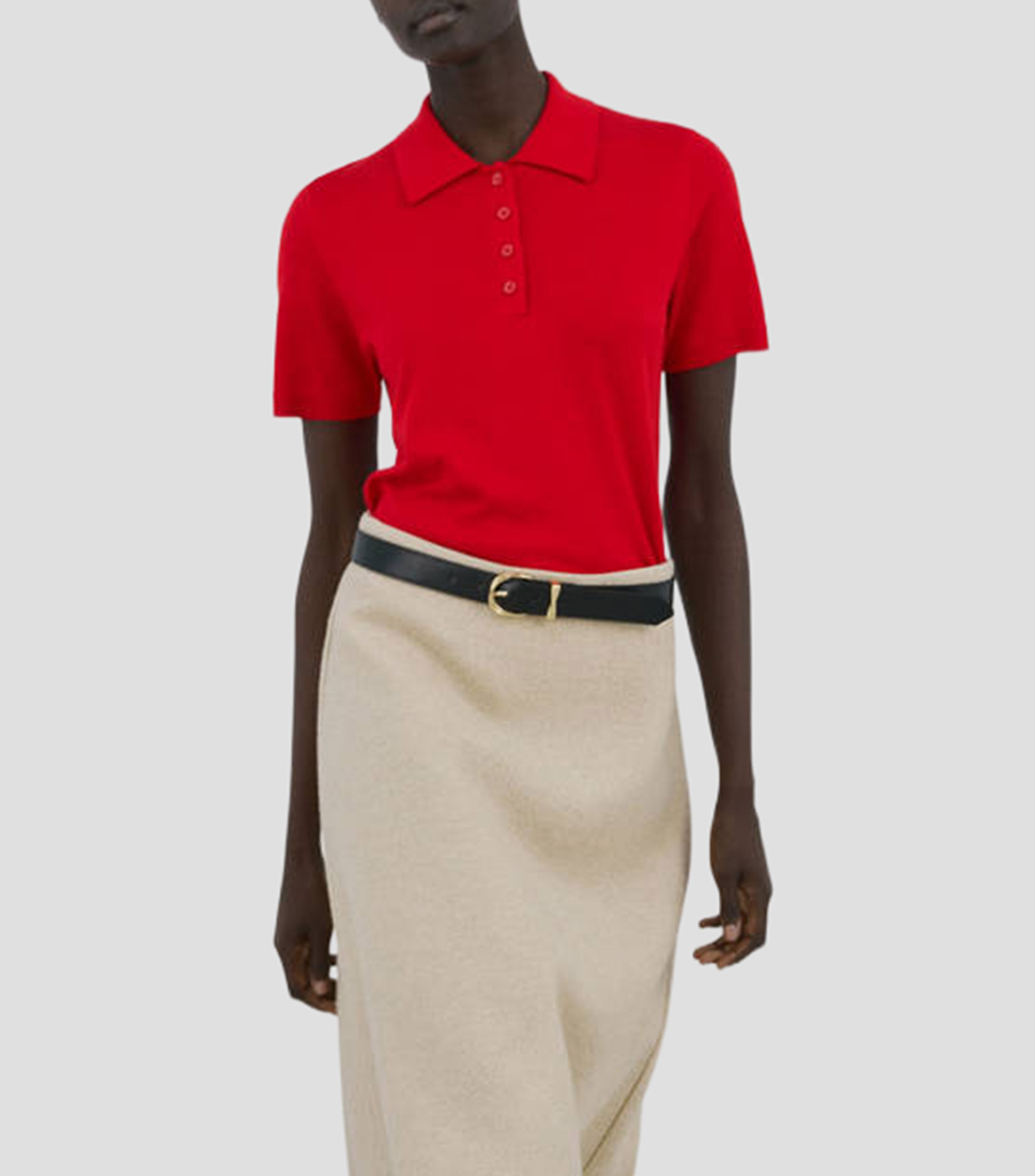 Suéter cuello polo Mujer