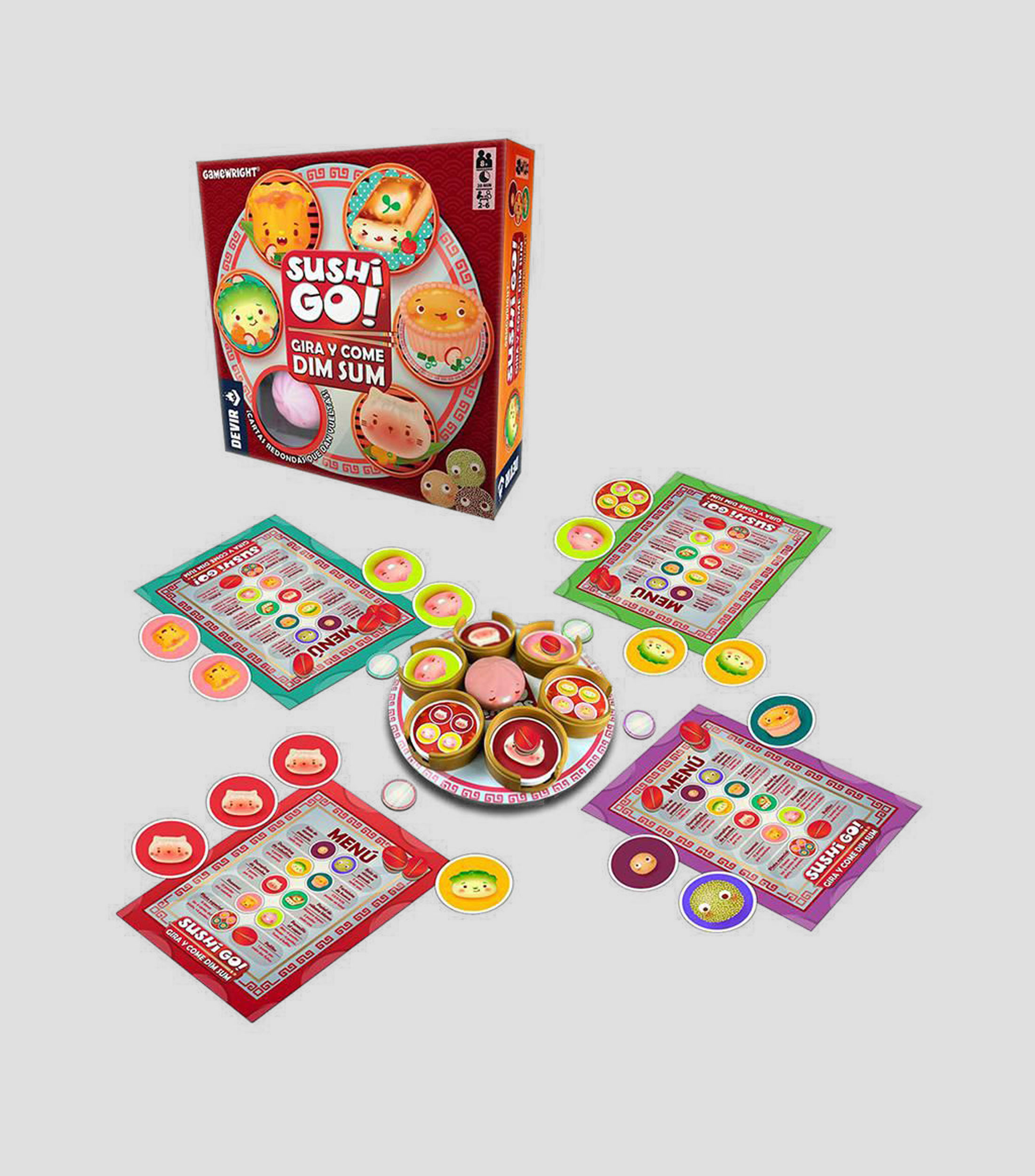 Juego de Mesa Sushi Go Gira y Come Dim Sum