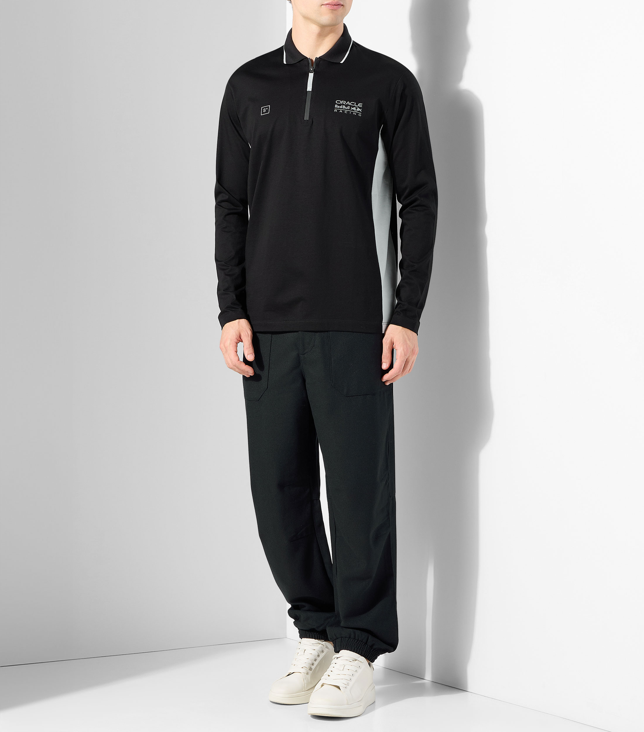 Playera tipo polo manga larga Hombre