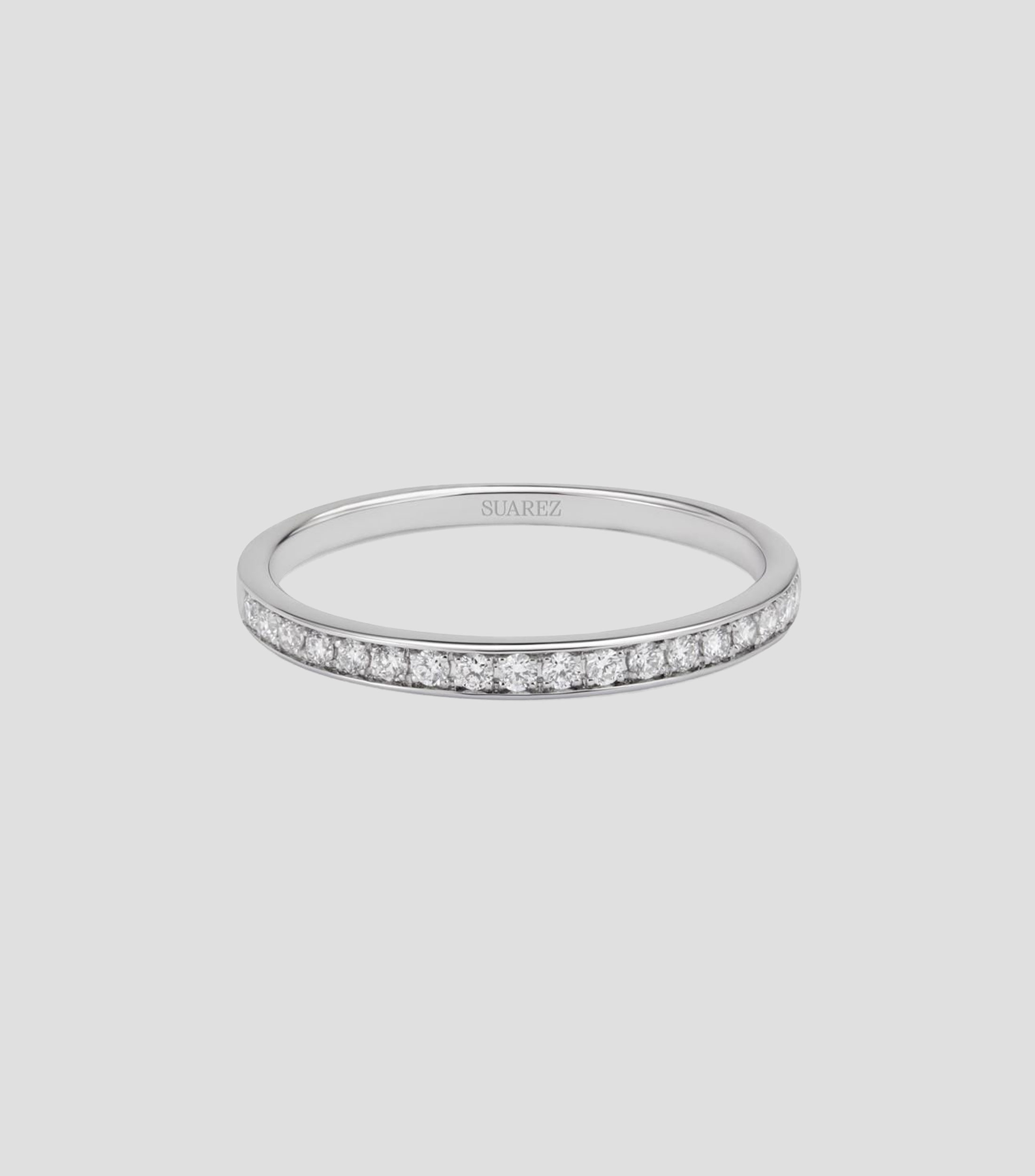 Anillo en Oro blanco de 18 Kilates con diamantes Mujer