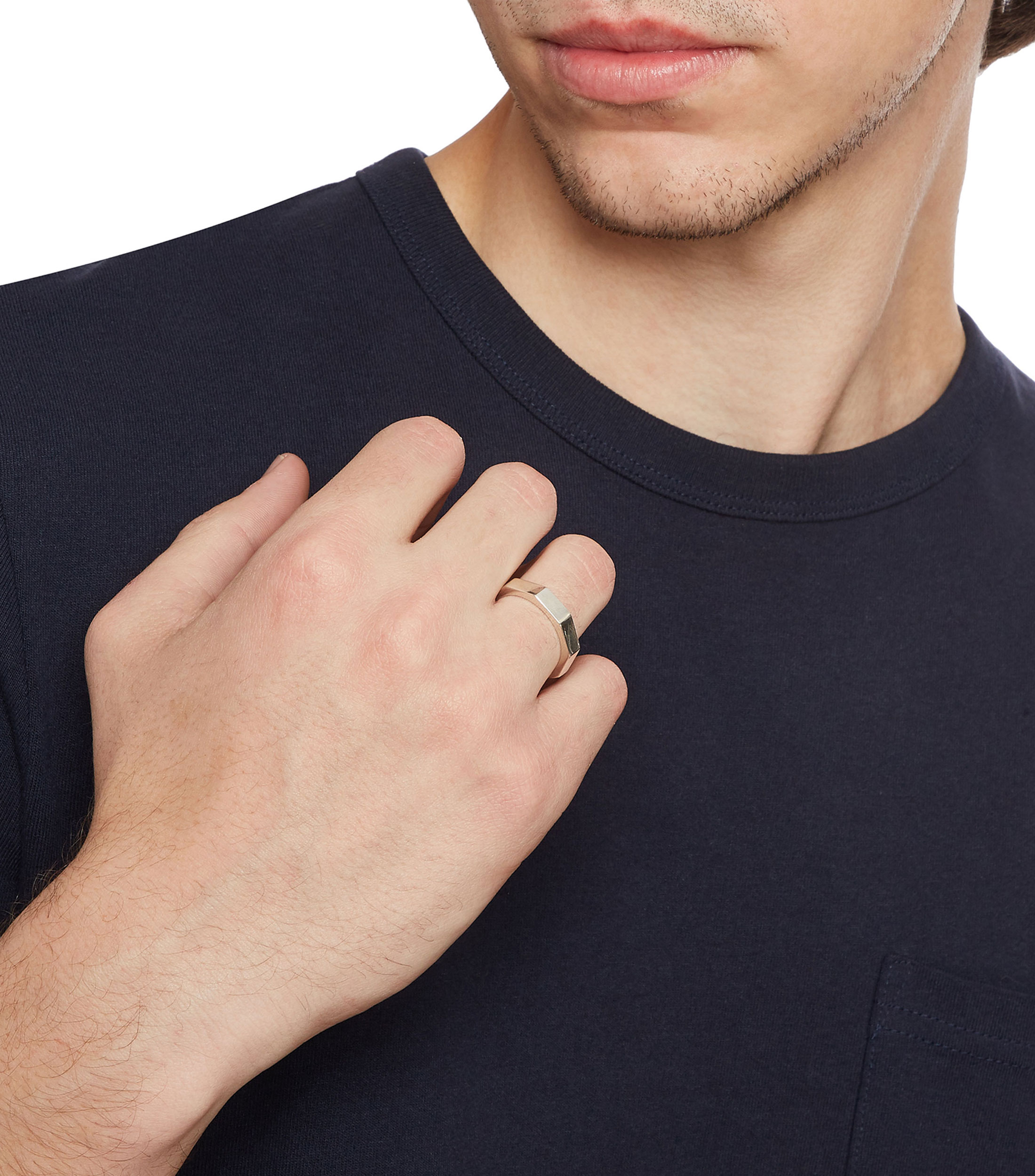 Anillo en plata .925 liso Hombre