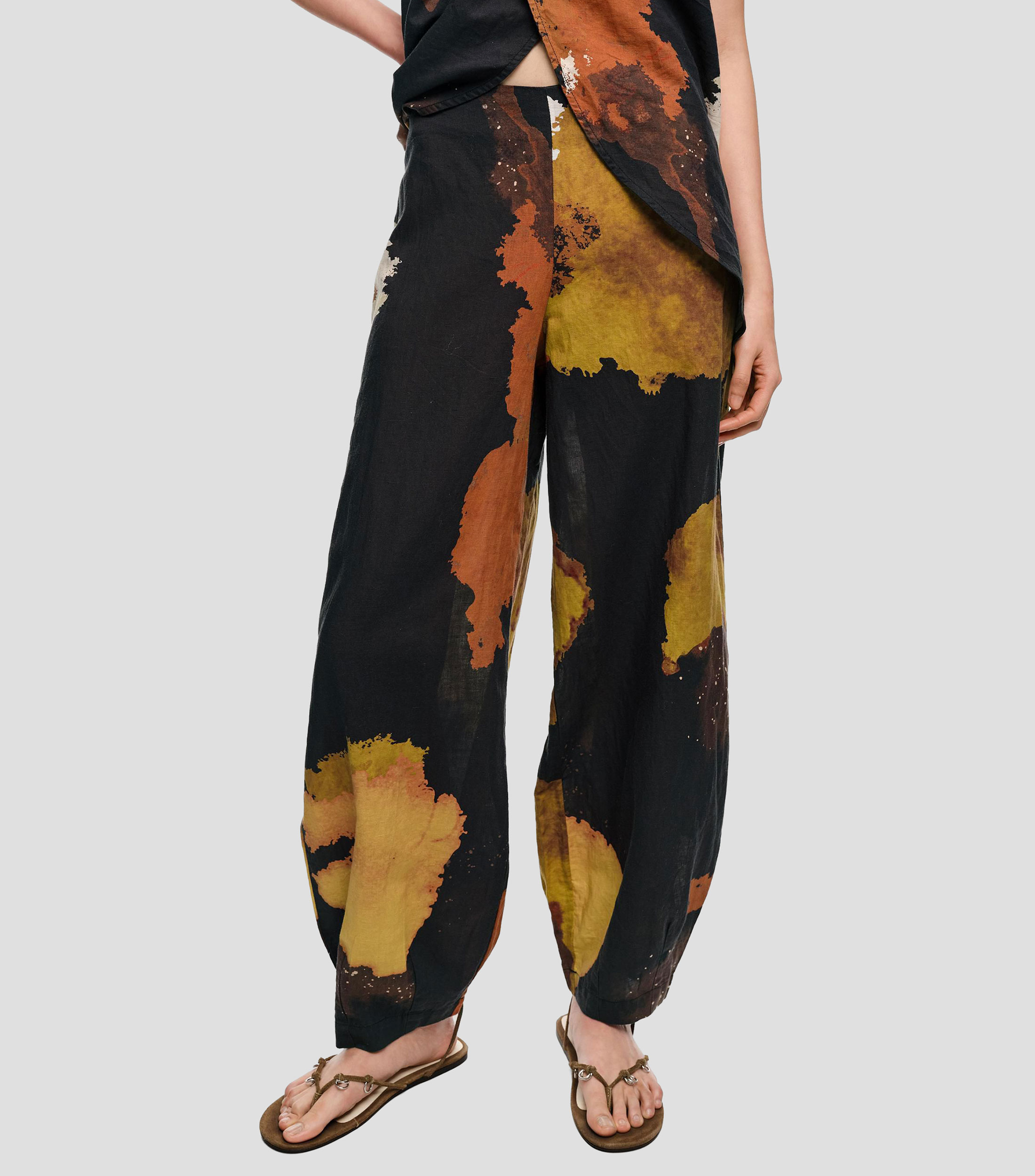 Pantalón bombacho lino Blot Mujer