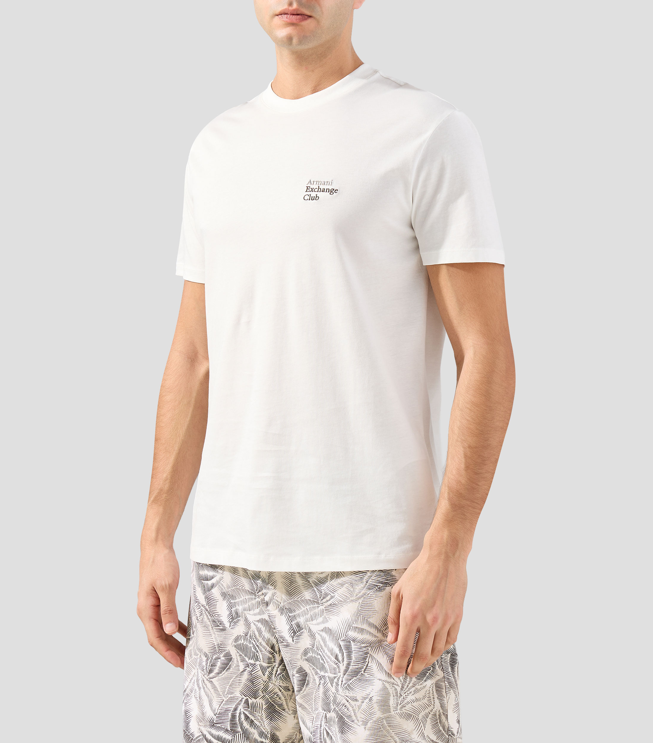 Playera cuello redondo manga corta sólida Hombre