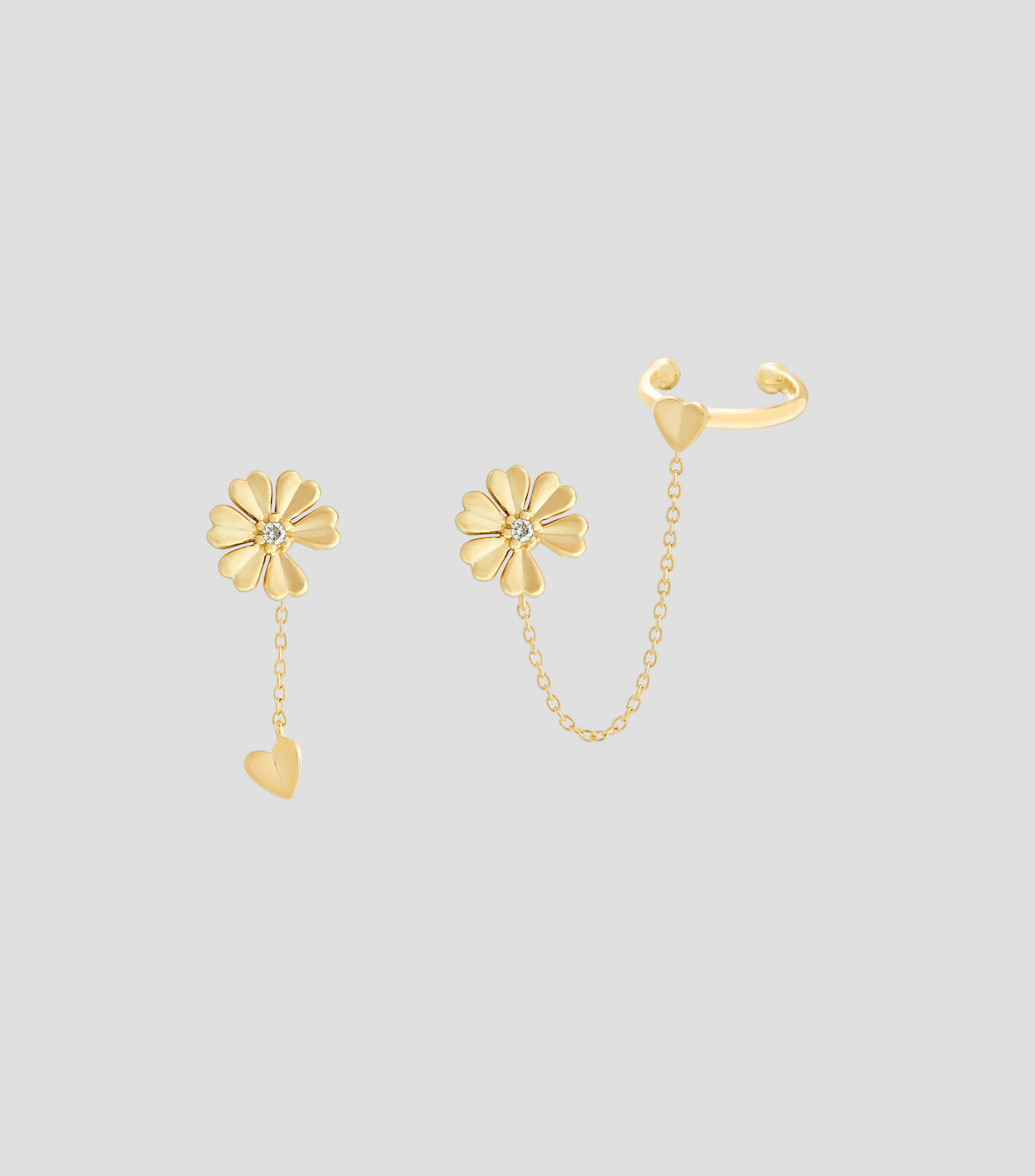 Aretes en oro amarillo de 18 Kilates MyCollection Love Me Mujer