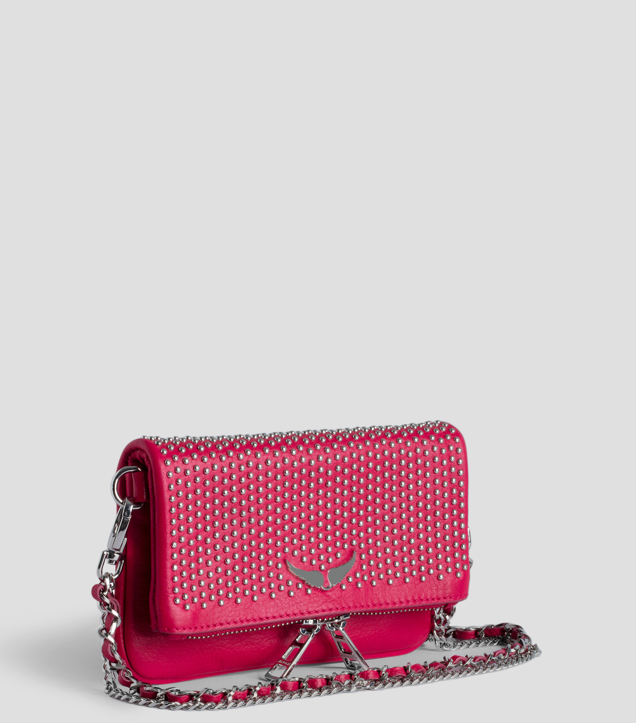 Bolsa Crossbody con pedreria en piel Mujer