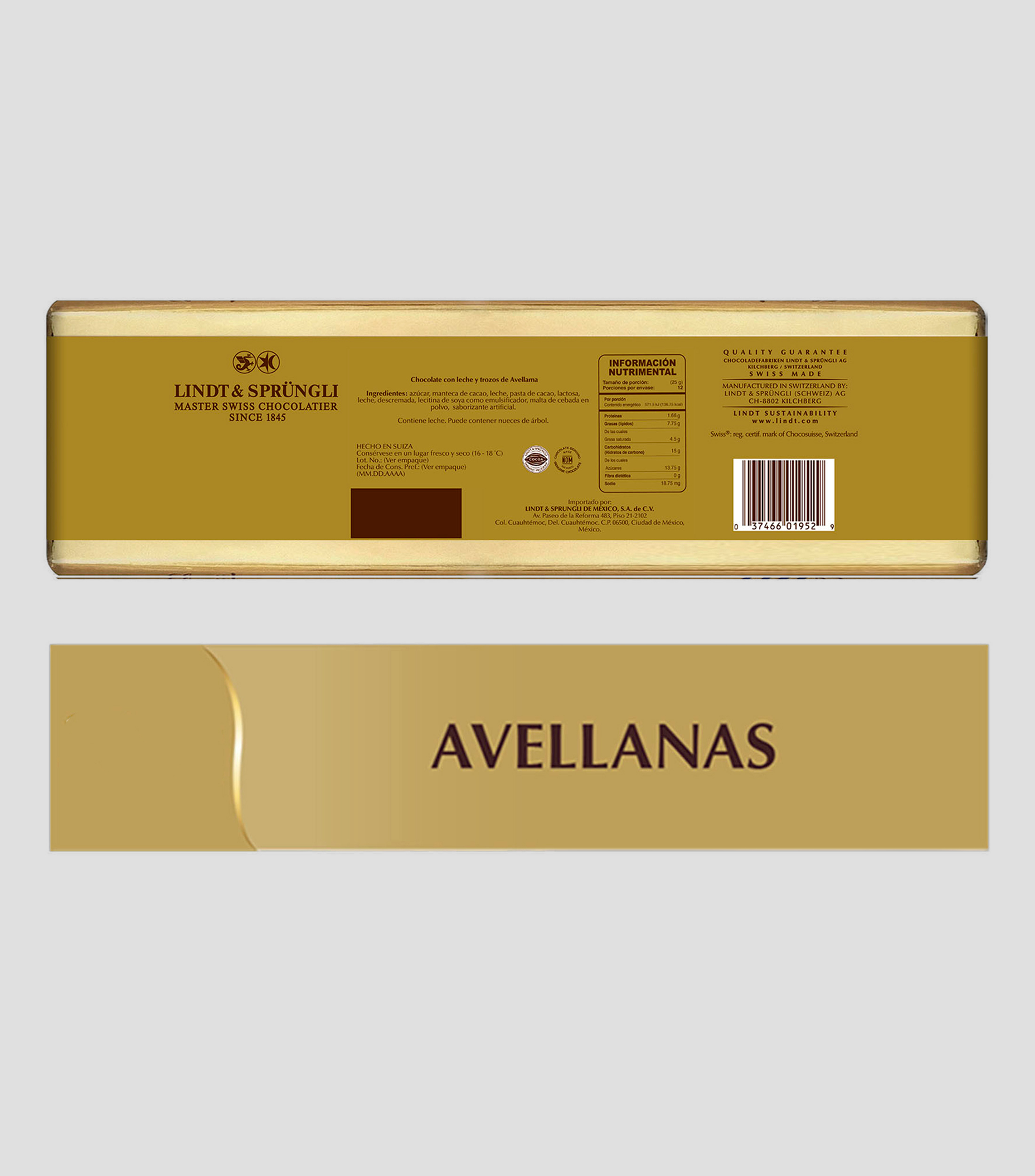 Chocolate con Leche Suizo con Avellanas Enteras Swiss Classic, 300 gr