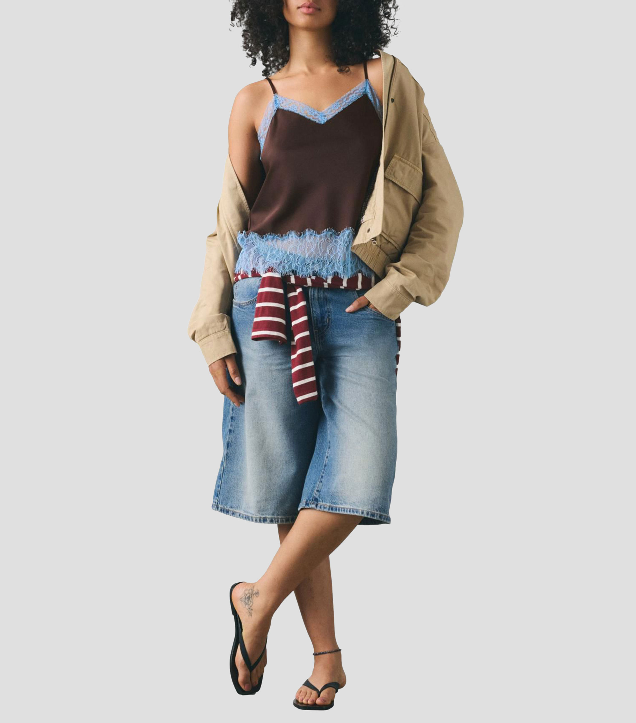 Chamarra cuello camisero Mujer
