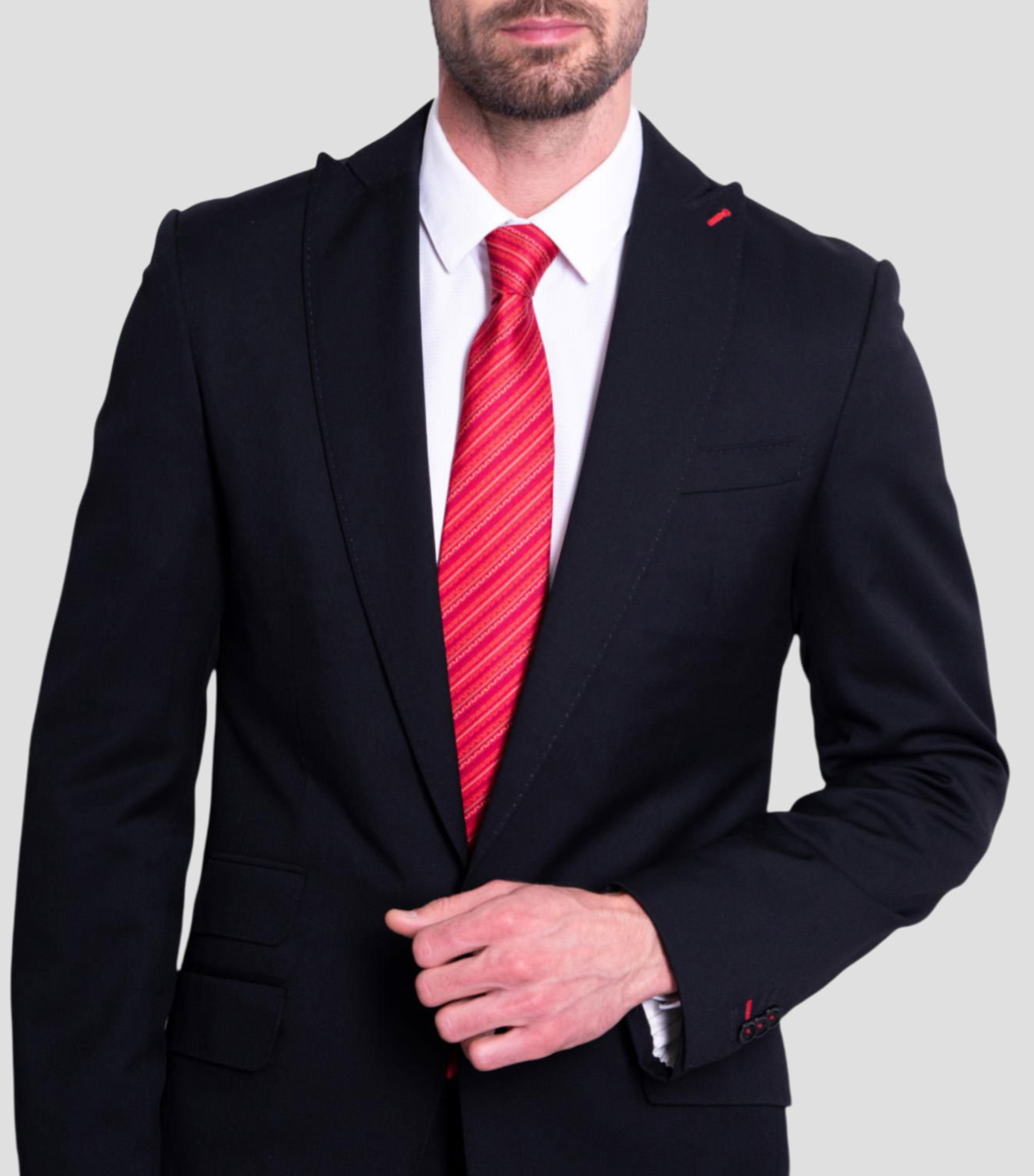 Corbata ancha de seda roja con grecas prehispánicas