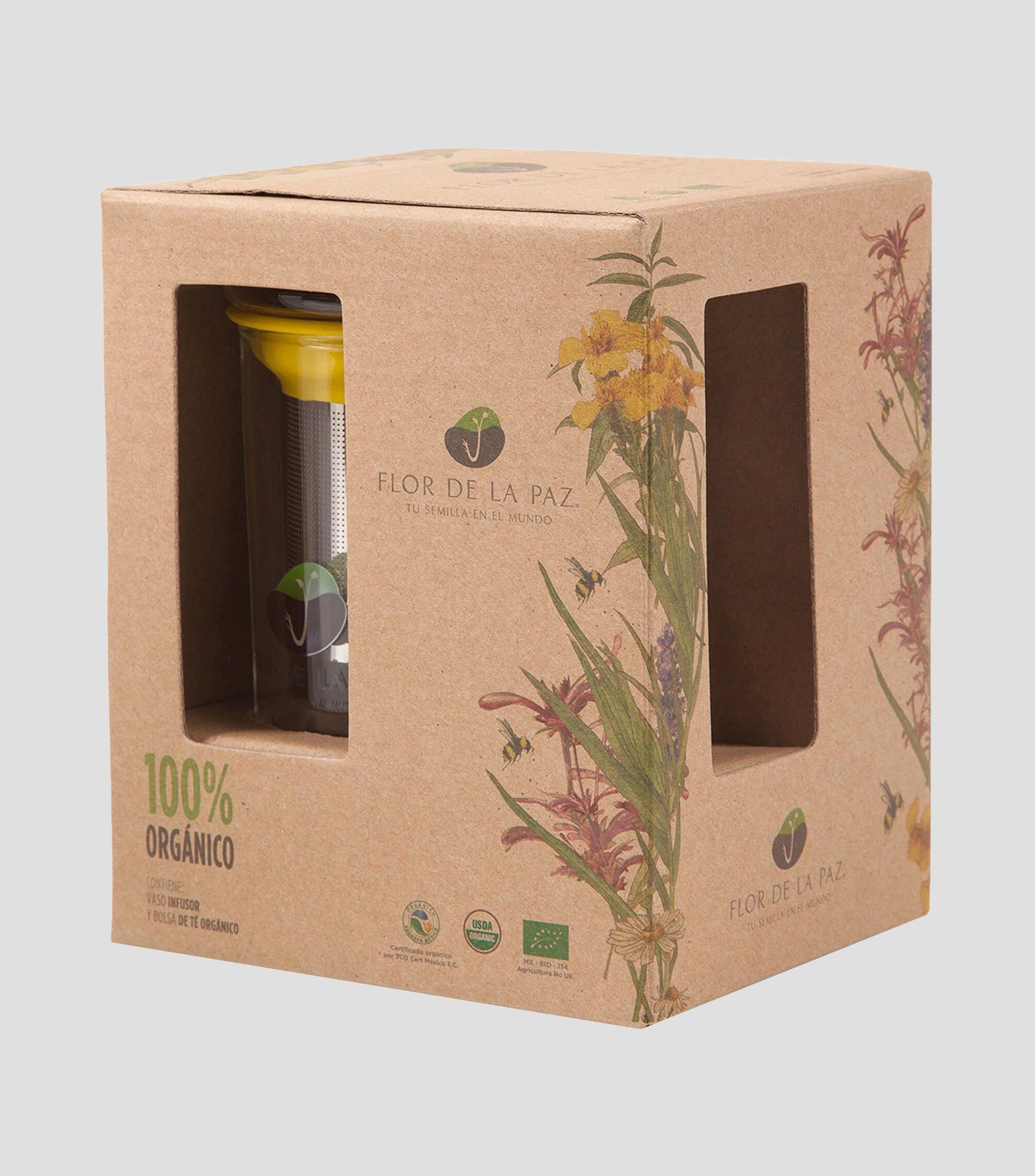 Set Té Orgánico con vaso infusor, 27 gr