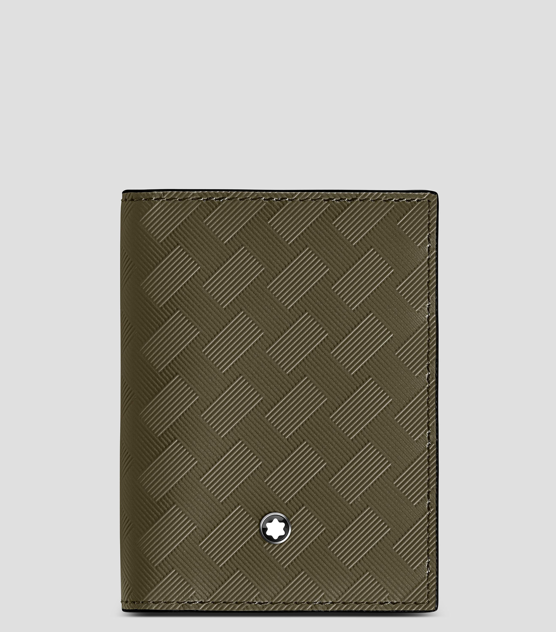 Tarjetero Bifold Verde en Piel Extreme Liso hombre