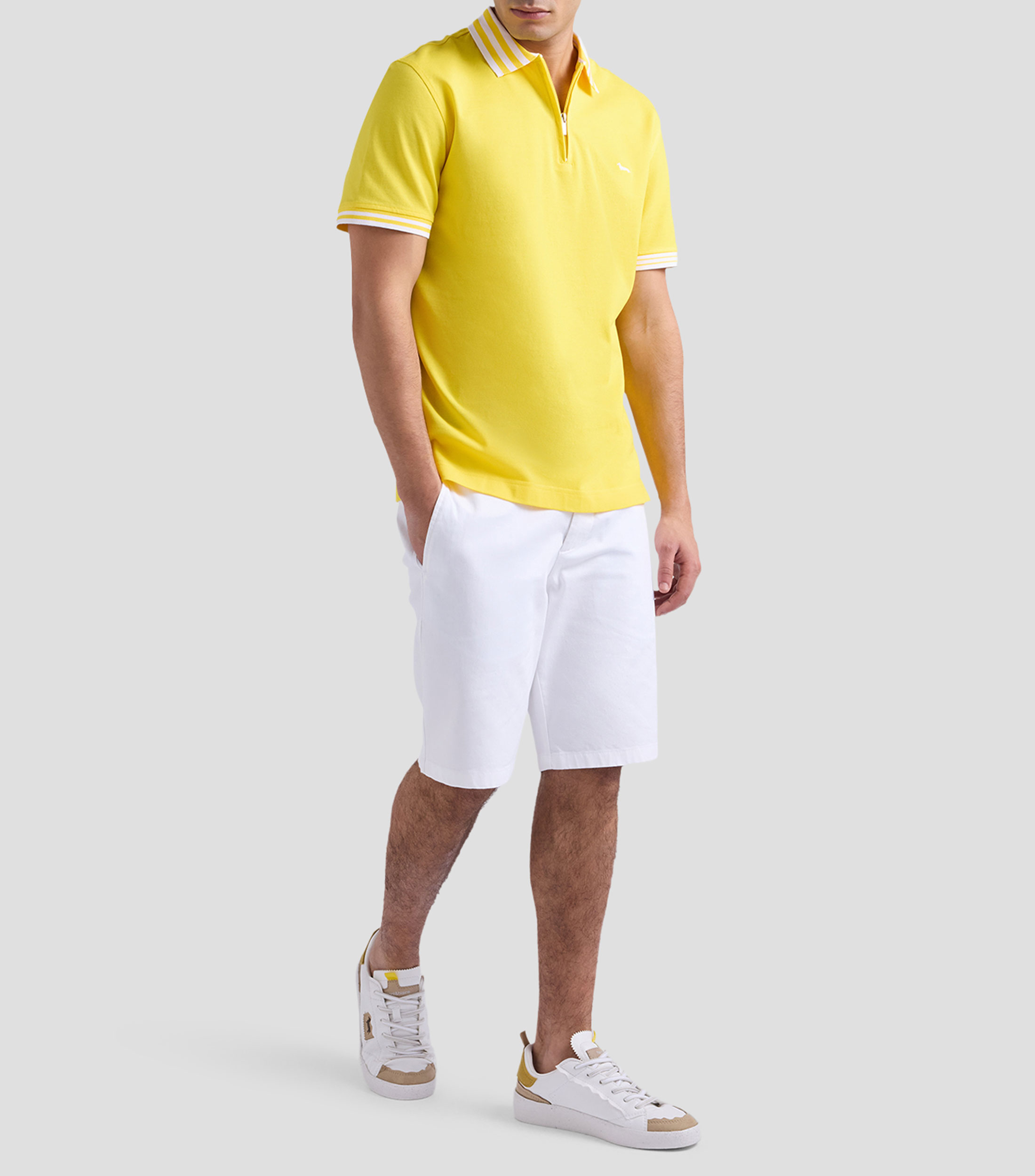 Playera polo manga corta lisa Hombre