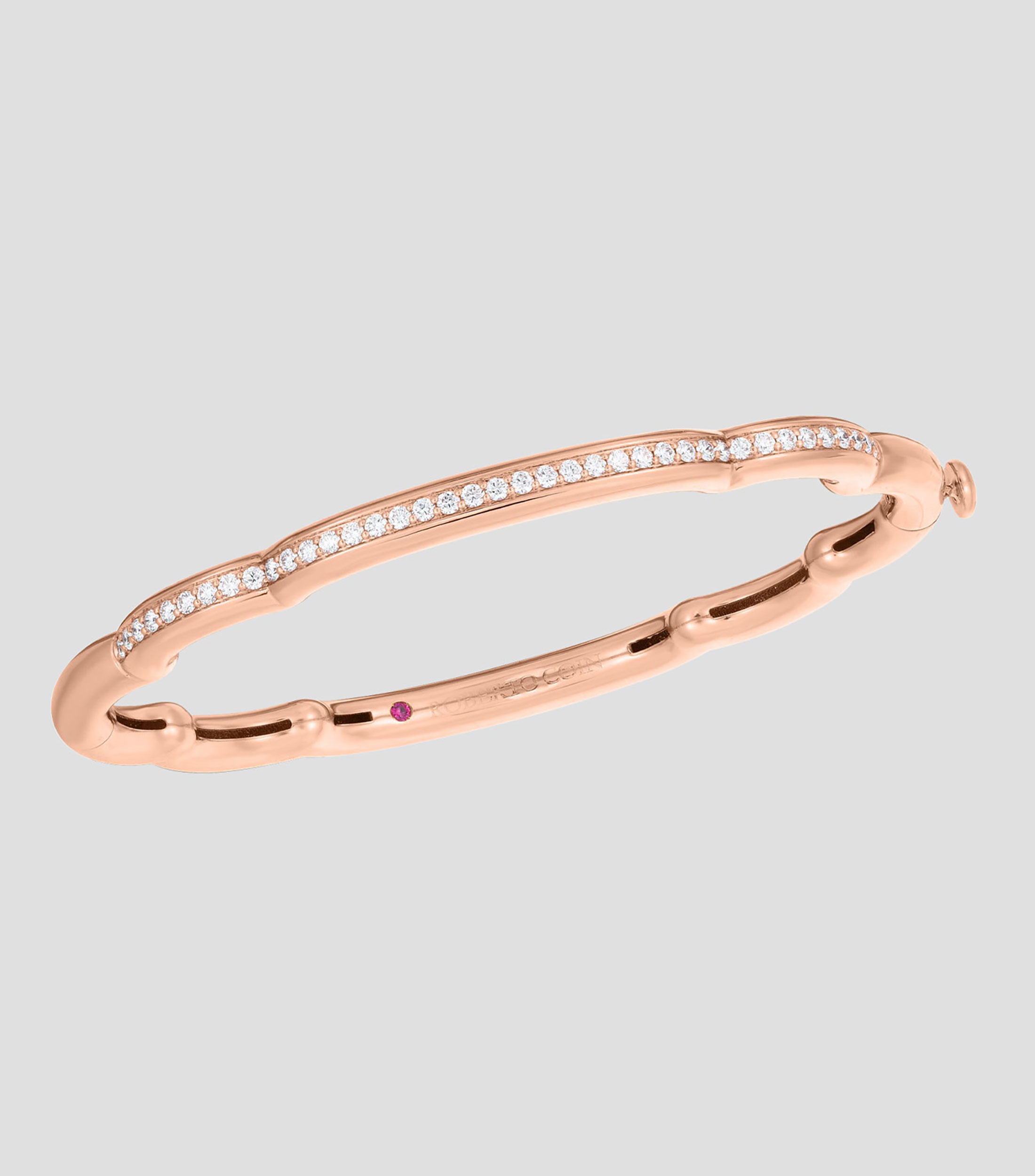 Brazalete en oro rosa de 18 kilates con diamantes Cialoma Mujer