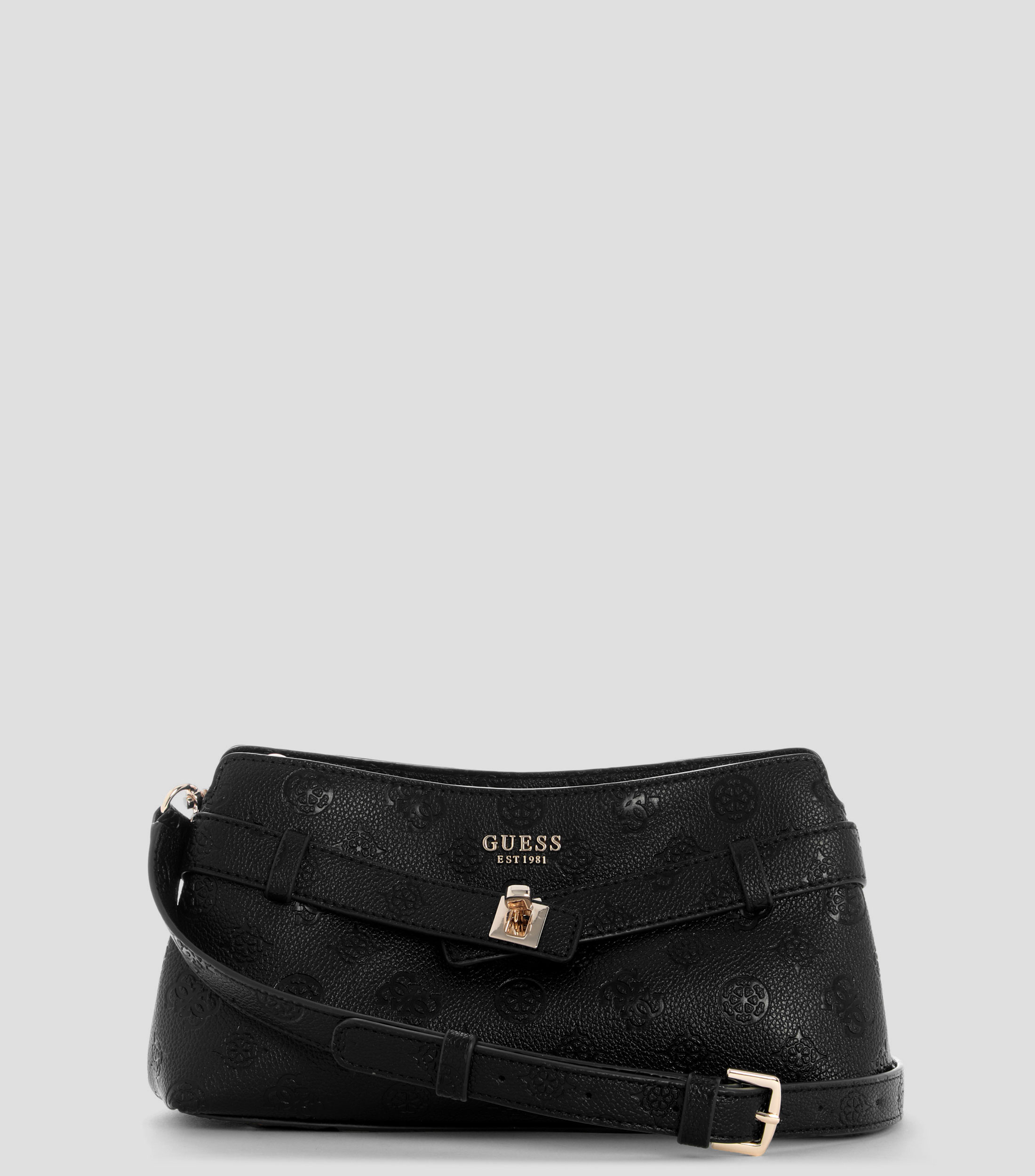Bolsa crossbody negra sólida Mujer
