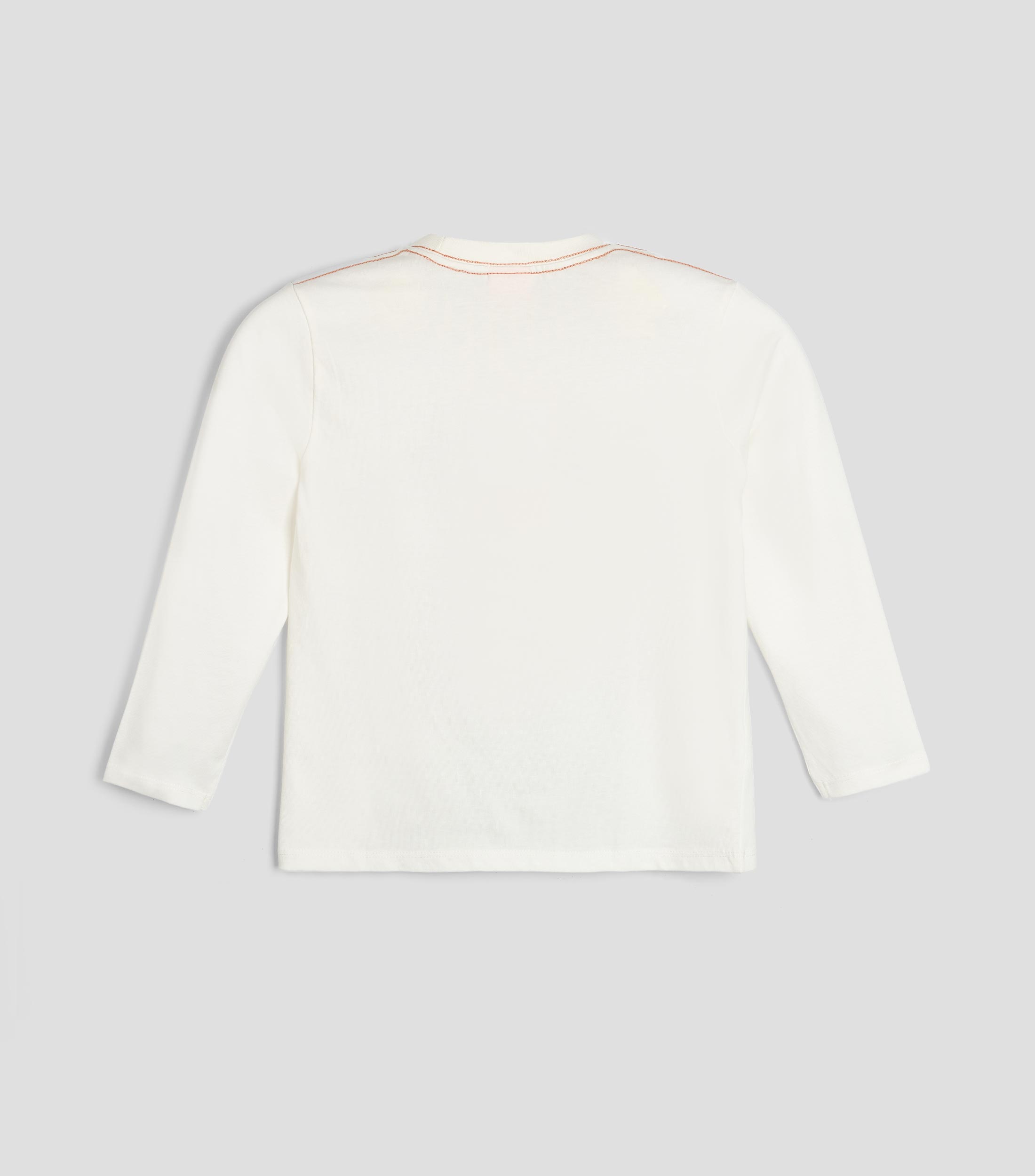 Playera cuello redondo manga larga estampada Niño