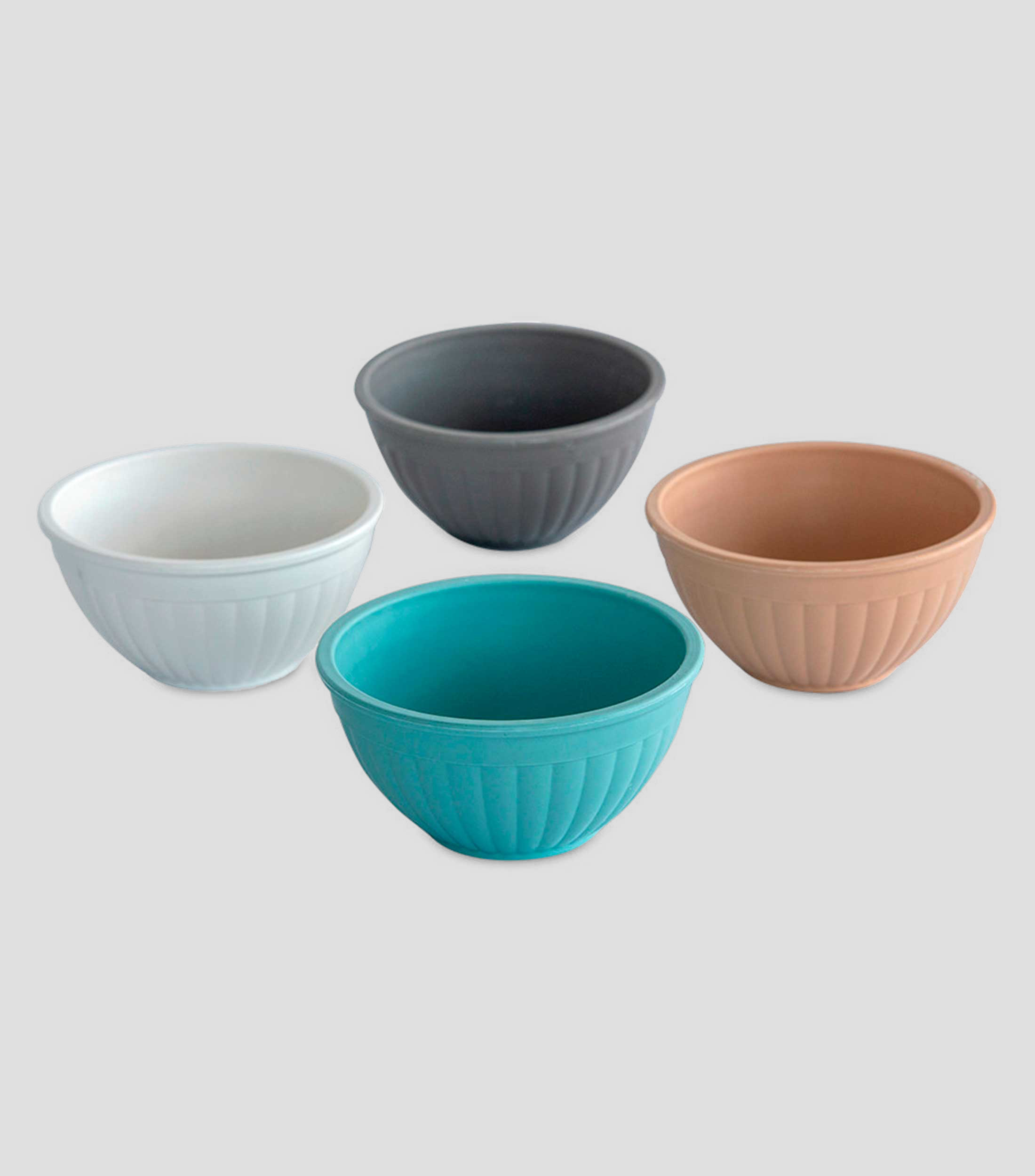 Set 4 mini bowls en plástico