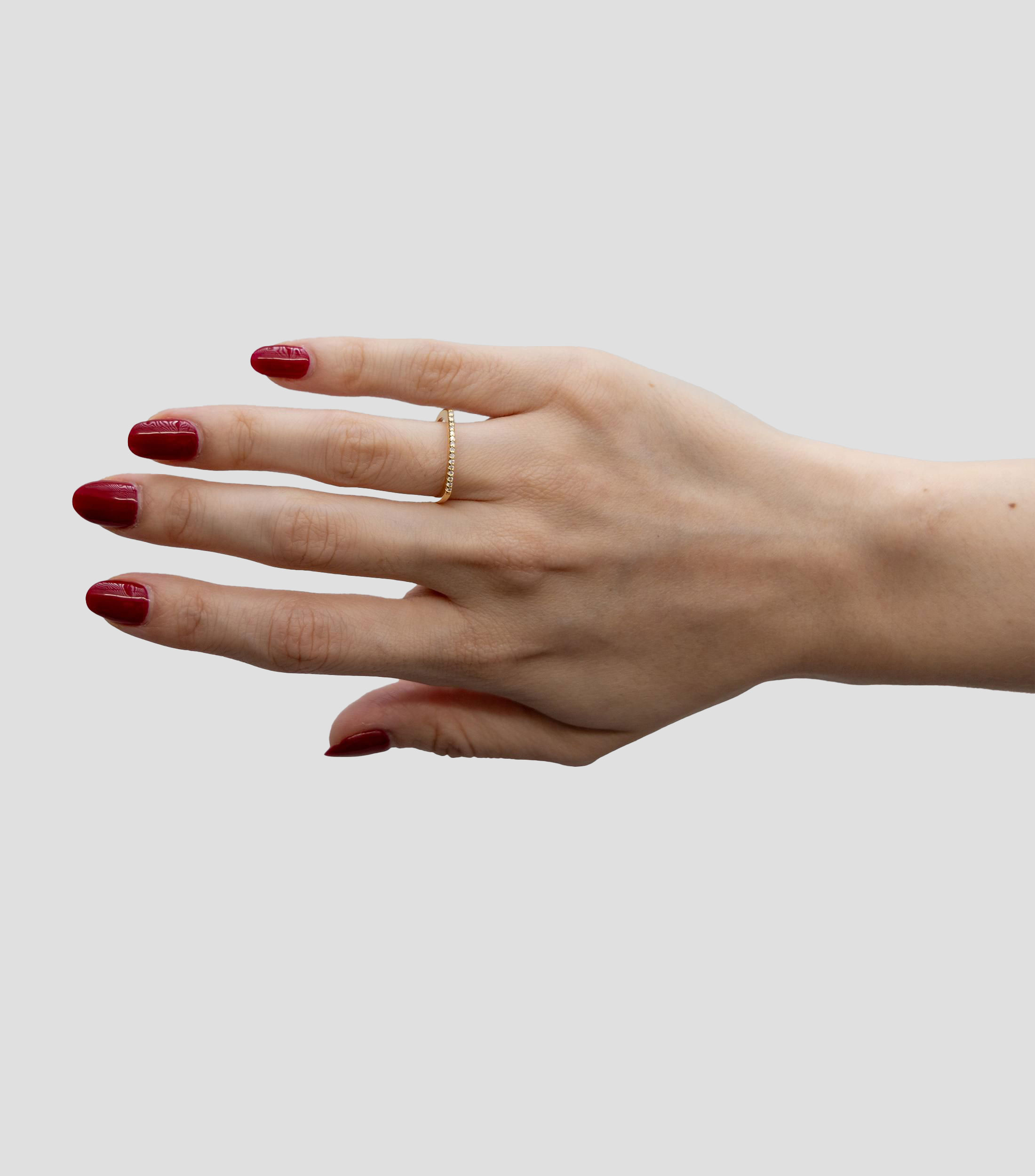 Anillo línea circonias Mujer