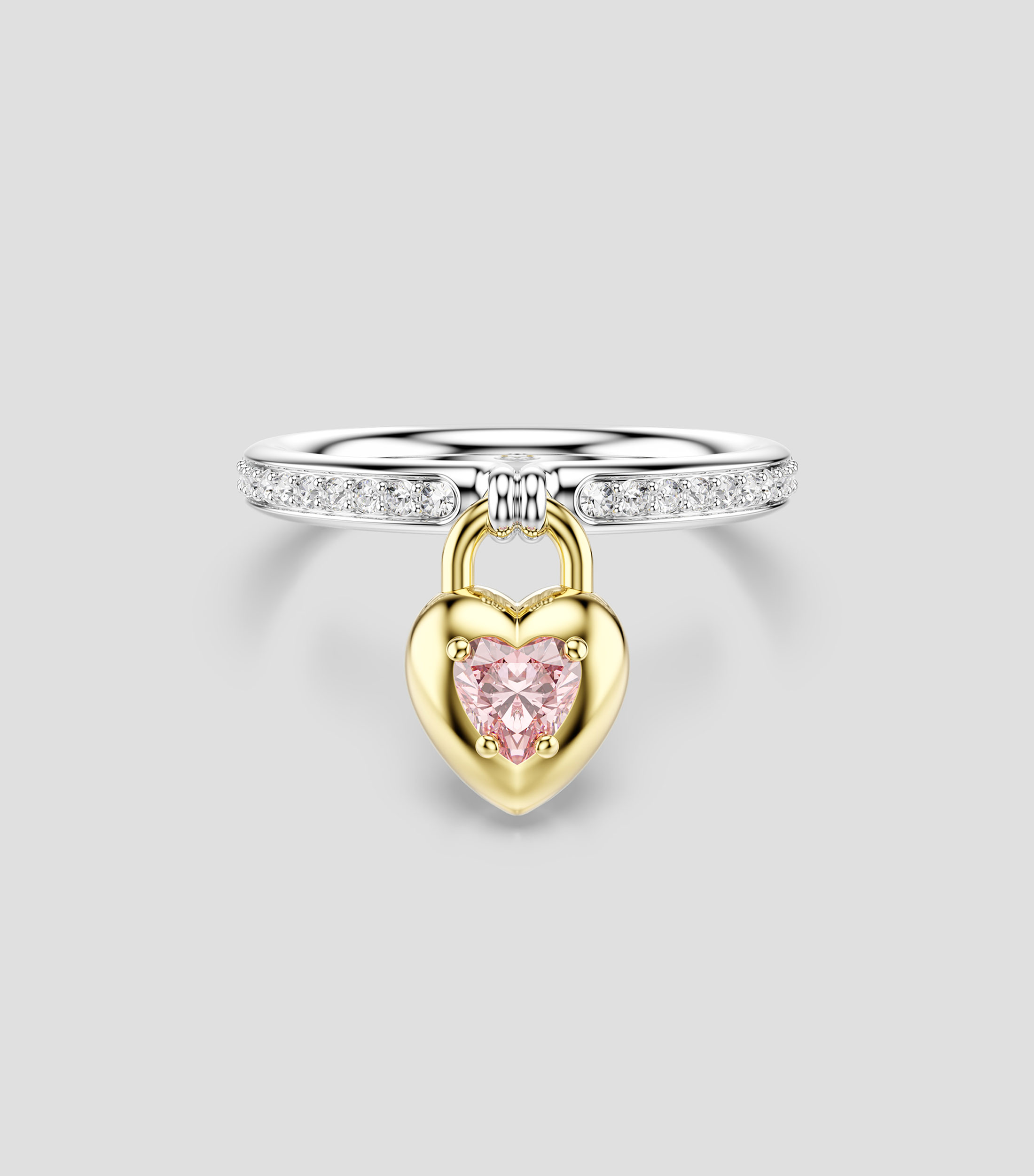 Anillo corazón con cristales Mujer
