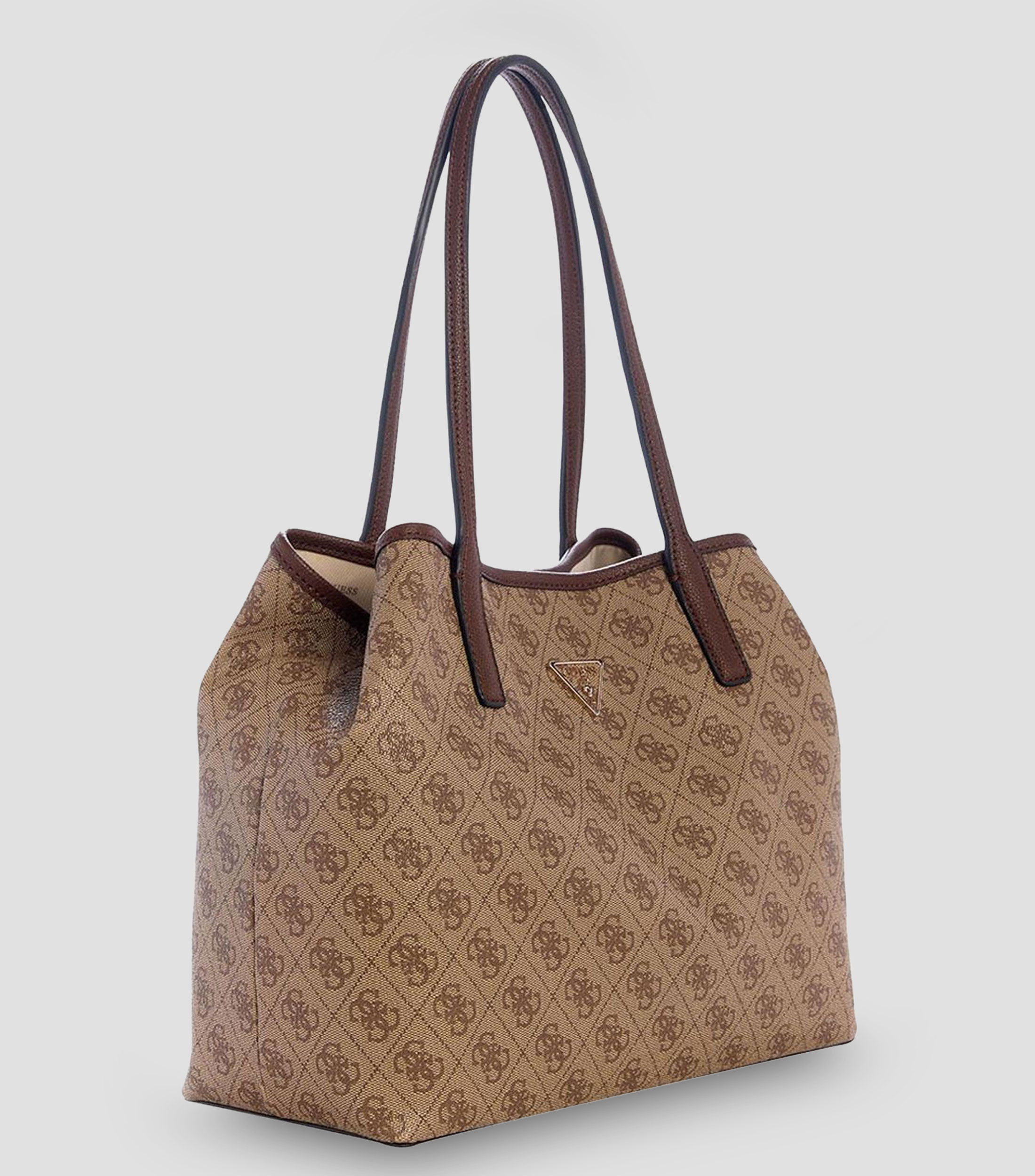 Bolsa tote café Victtoria con monogram Mujer
