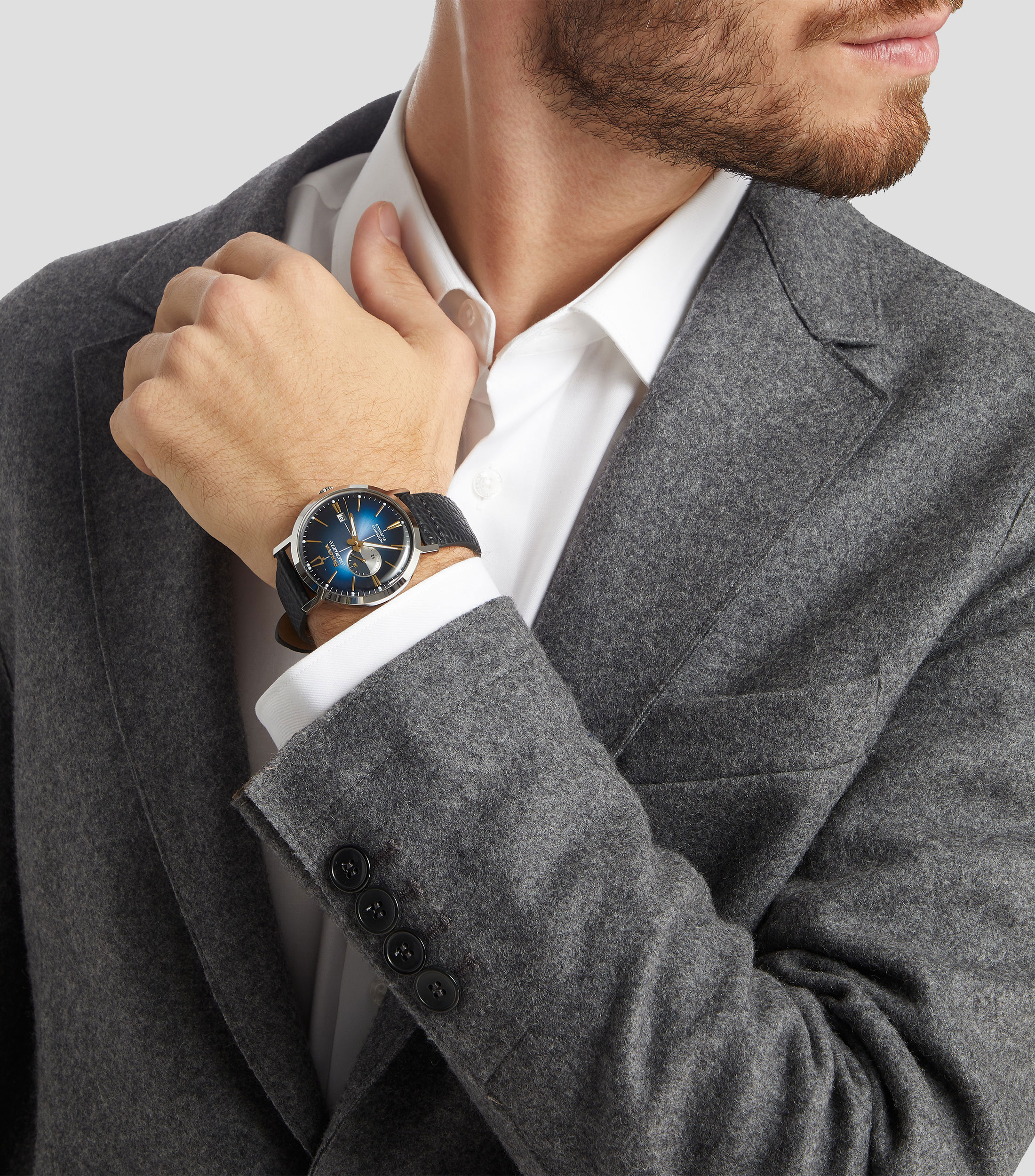Reloj para Hombre AeroJet Casual, Plateado, Negro