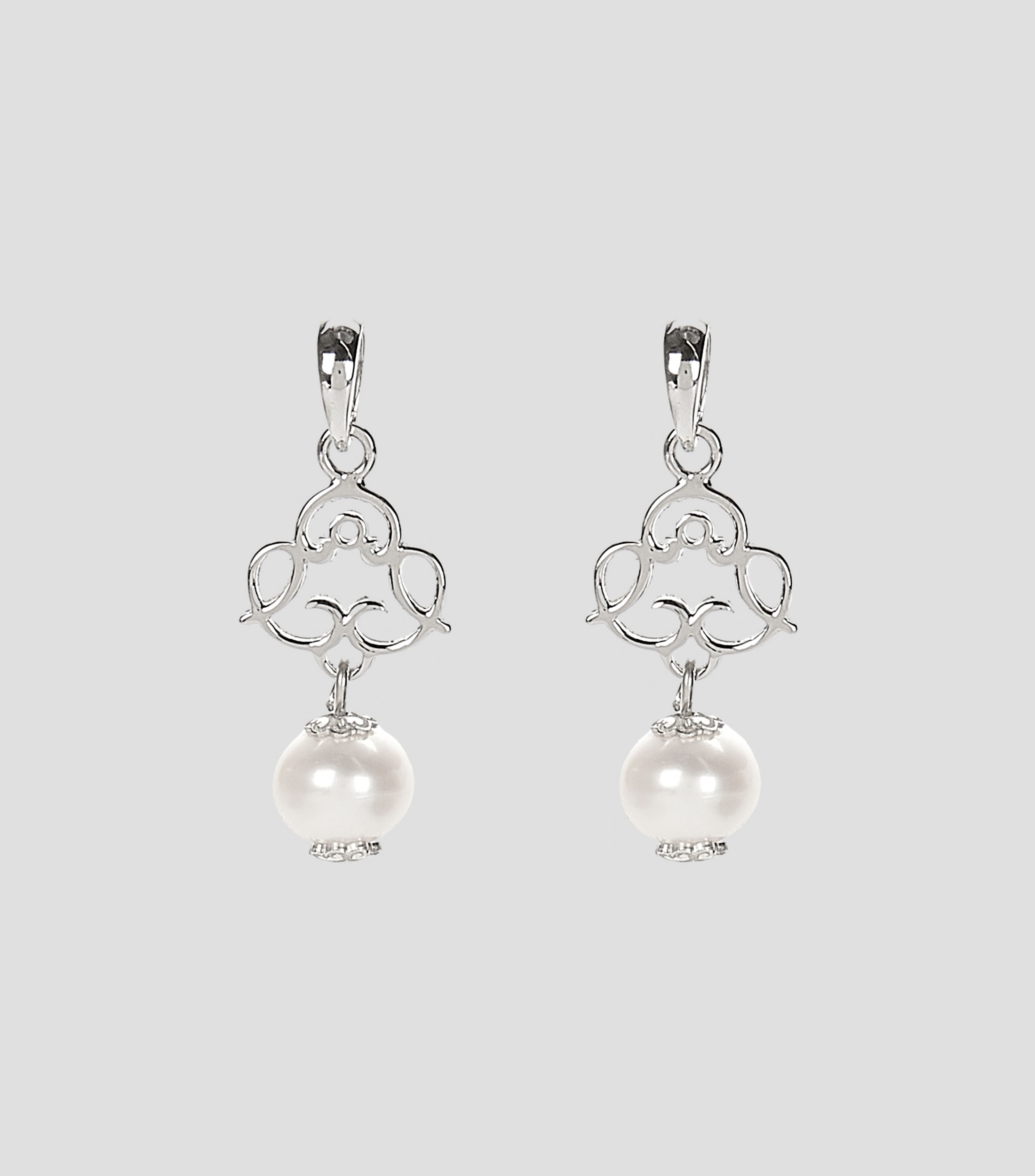 Dije en plata .925 Símbolo Real con perla Mujer