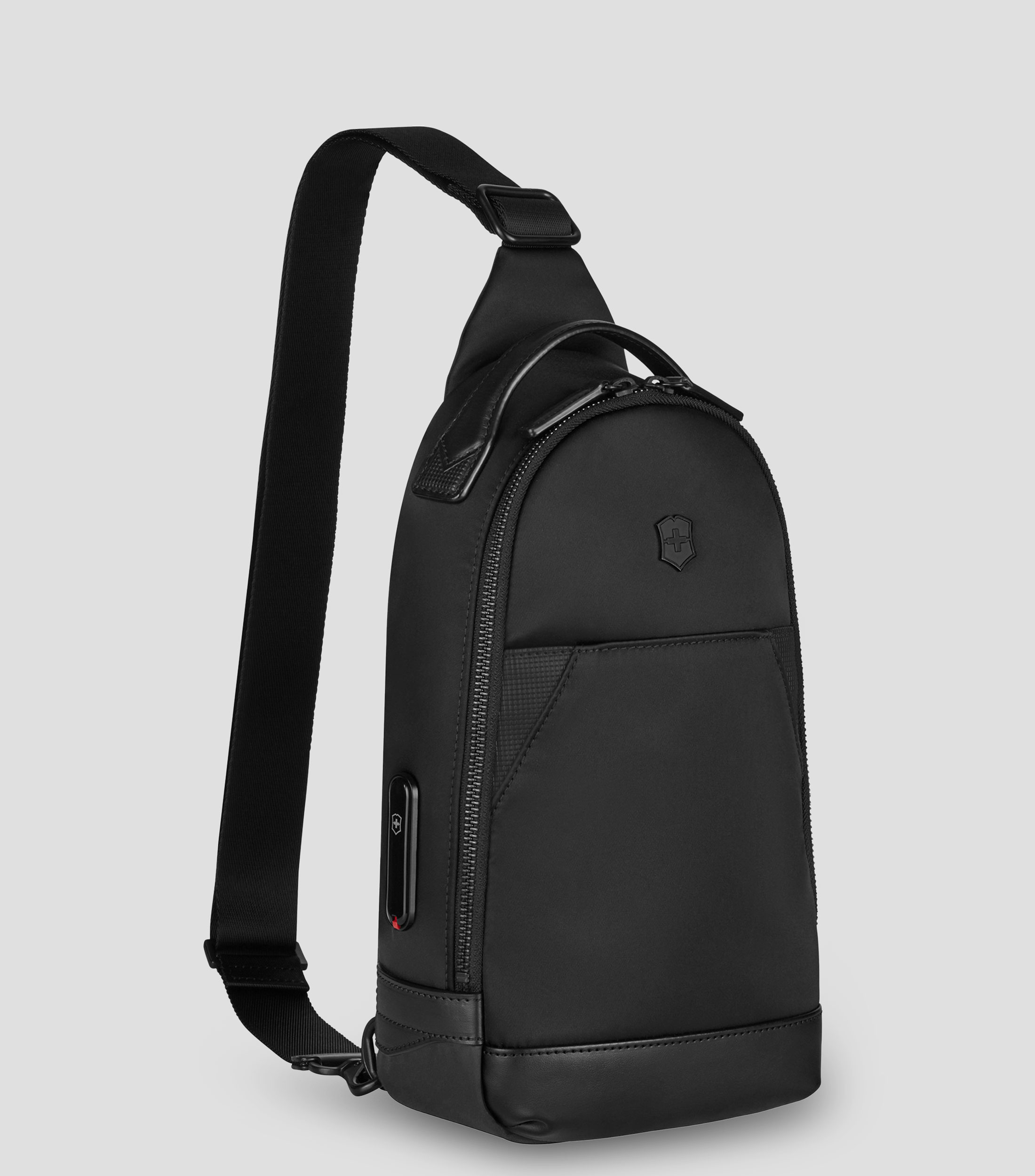 Bolso crossbody negra Alox Nero Sling lisa Hombre