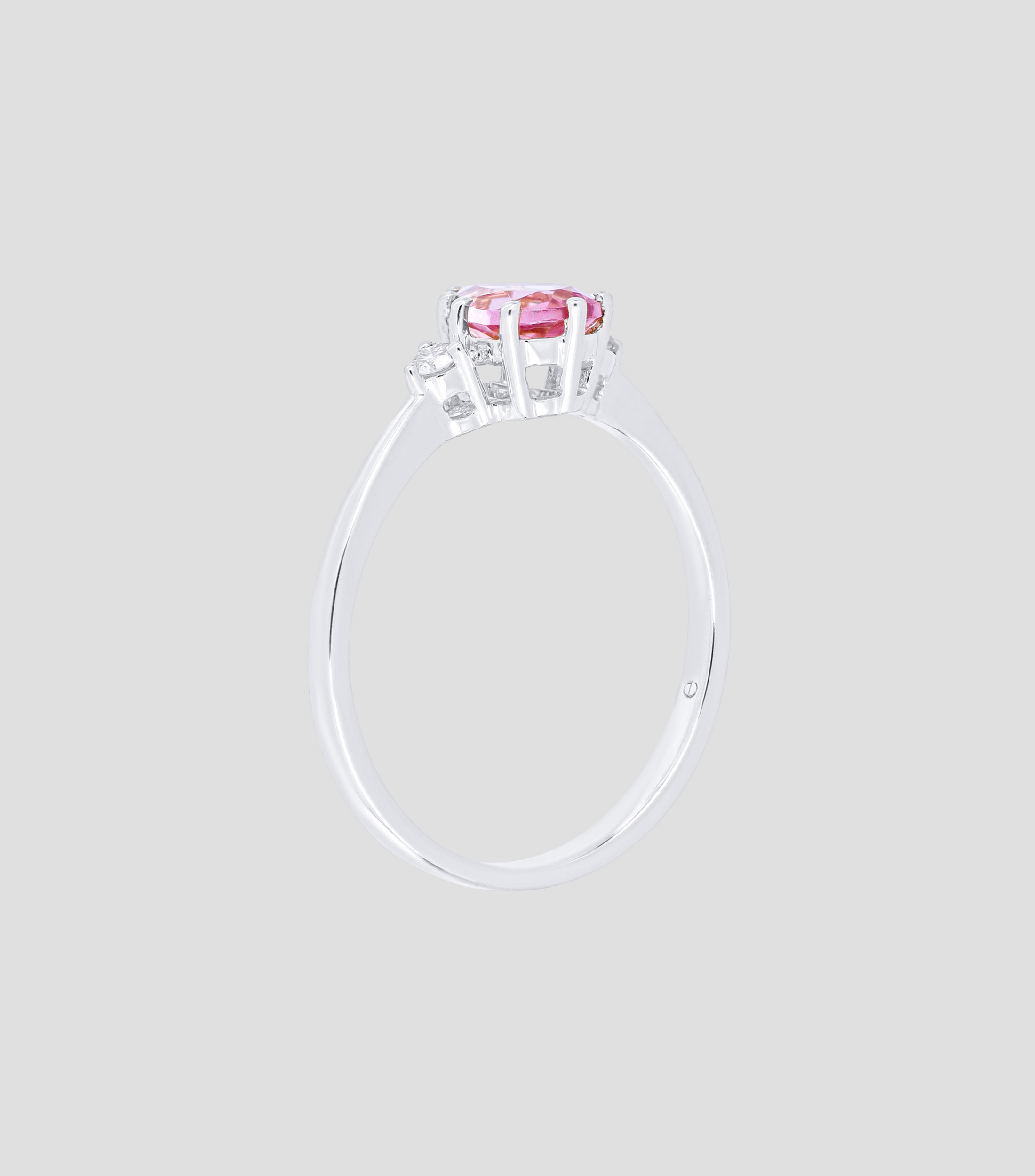 Anillo en oro blanco de 18 Kts Mujer