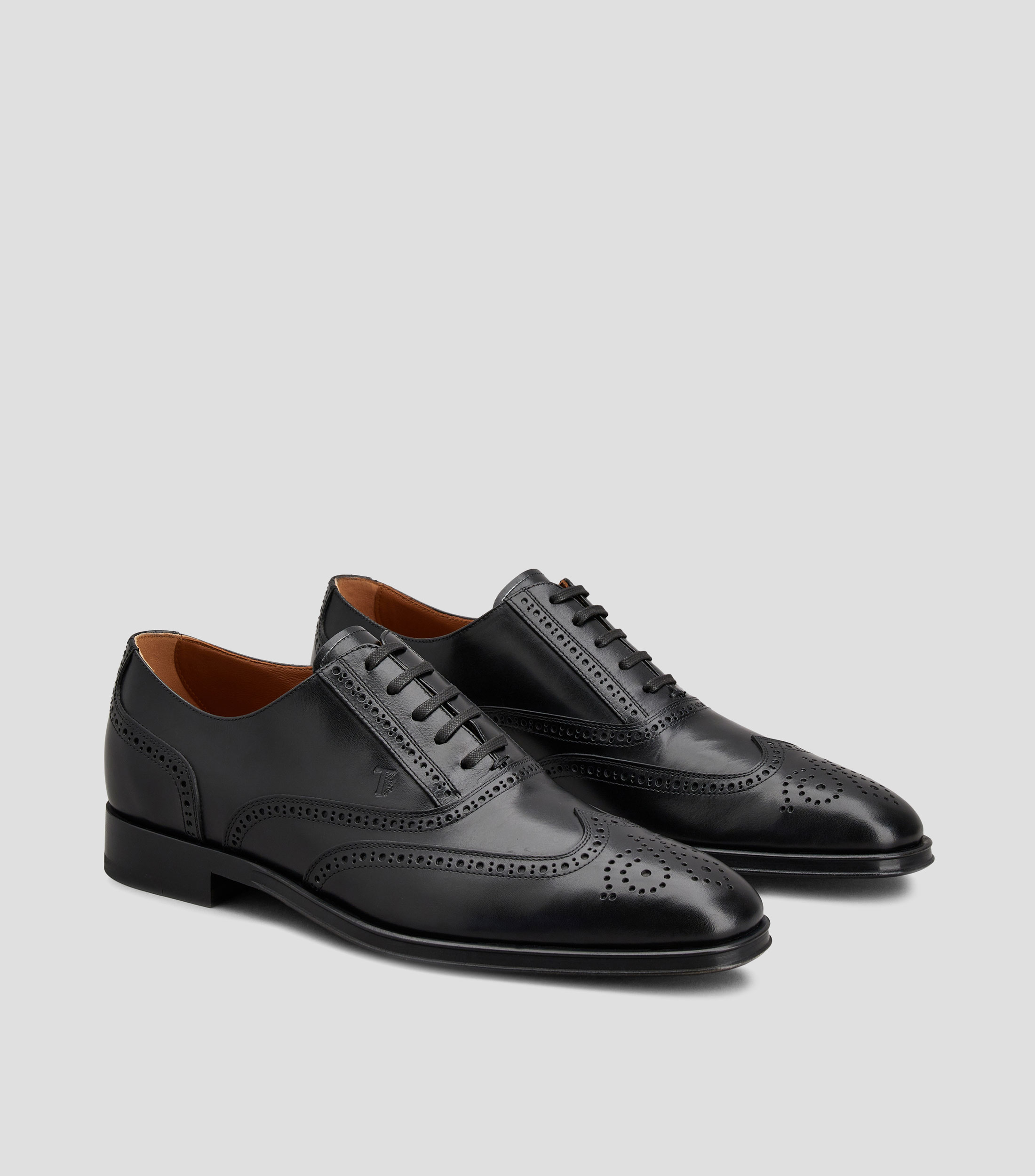 Zapatos de vestir Bostonianos Francesina Nero en piel Hombre