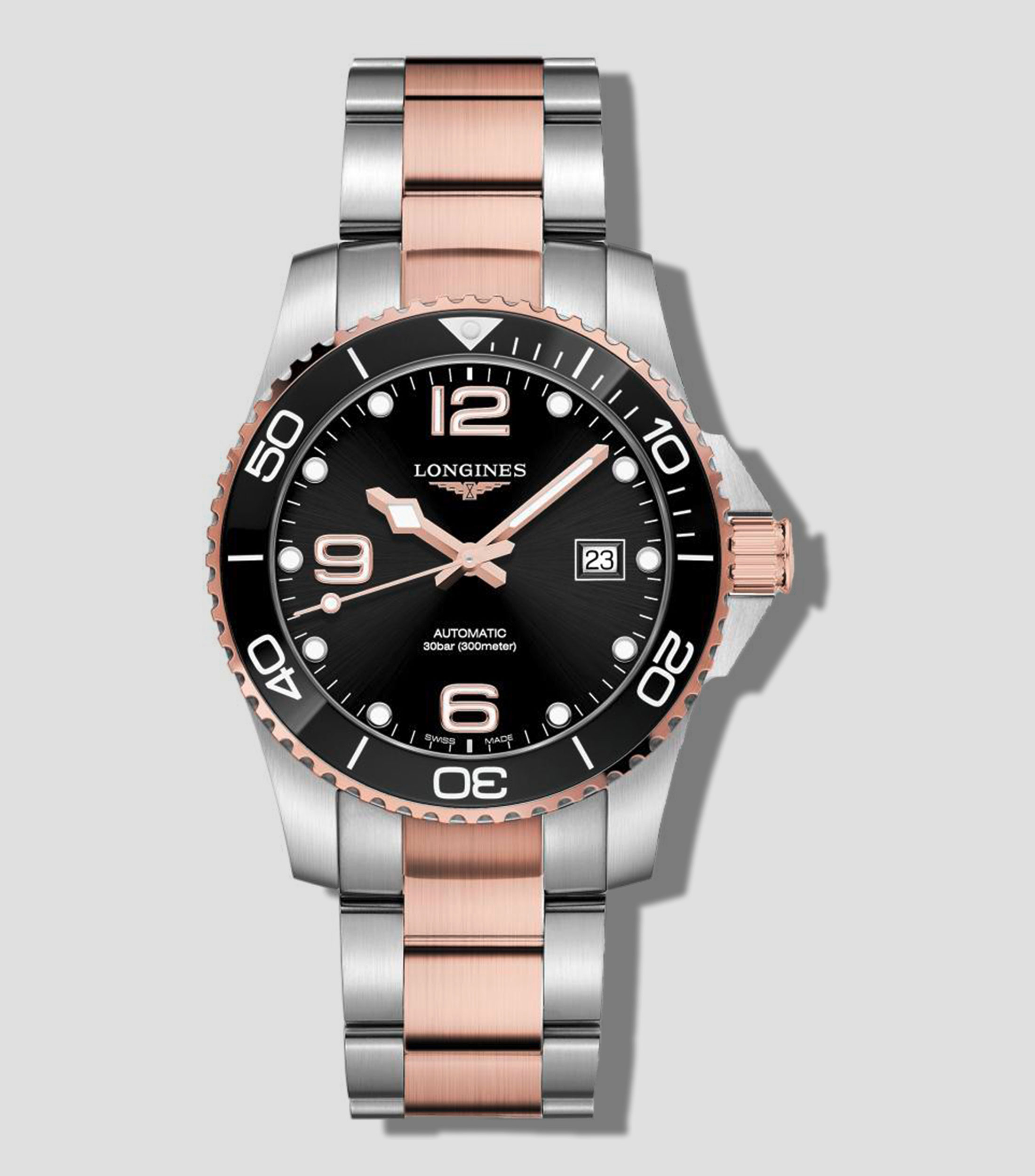 Reloj para Hombre Hydroconquest casual plateado, negro, dorado